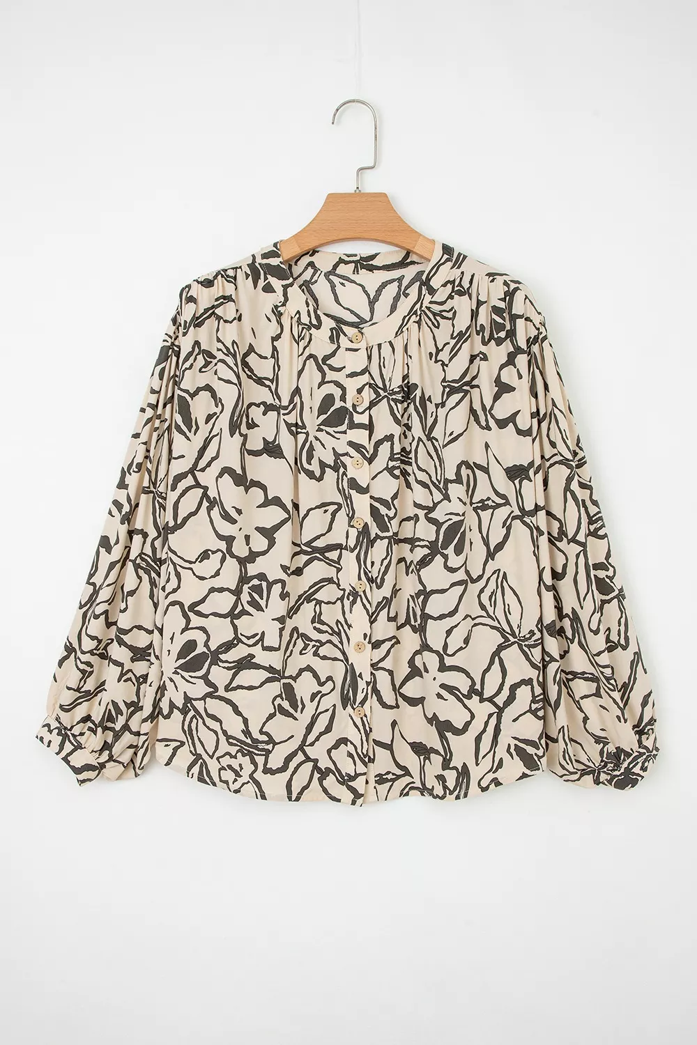 Floral Print Button-Down Shirt - Image 5
