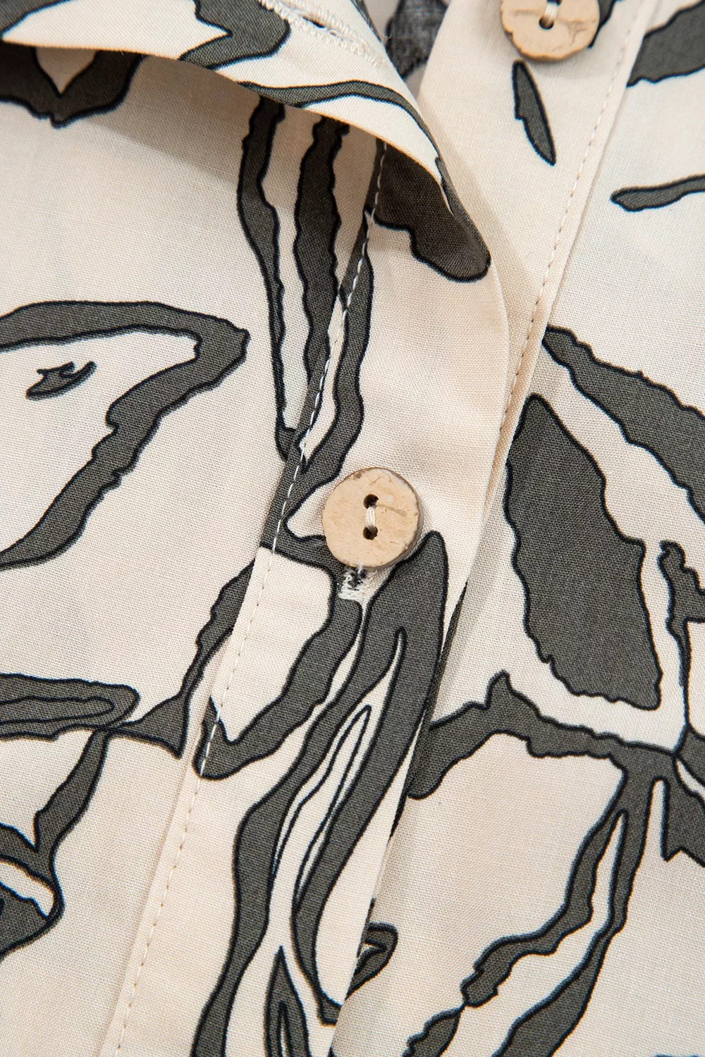 Floral Print Button-Down Shirt - Image 9