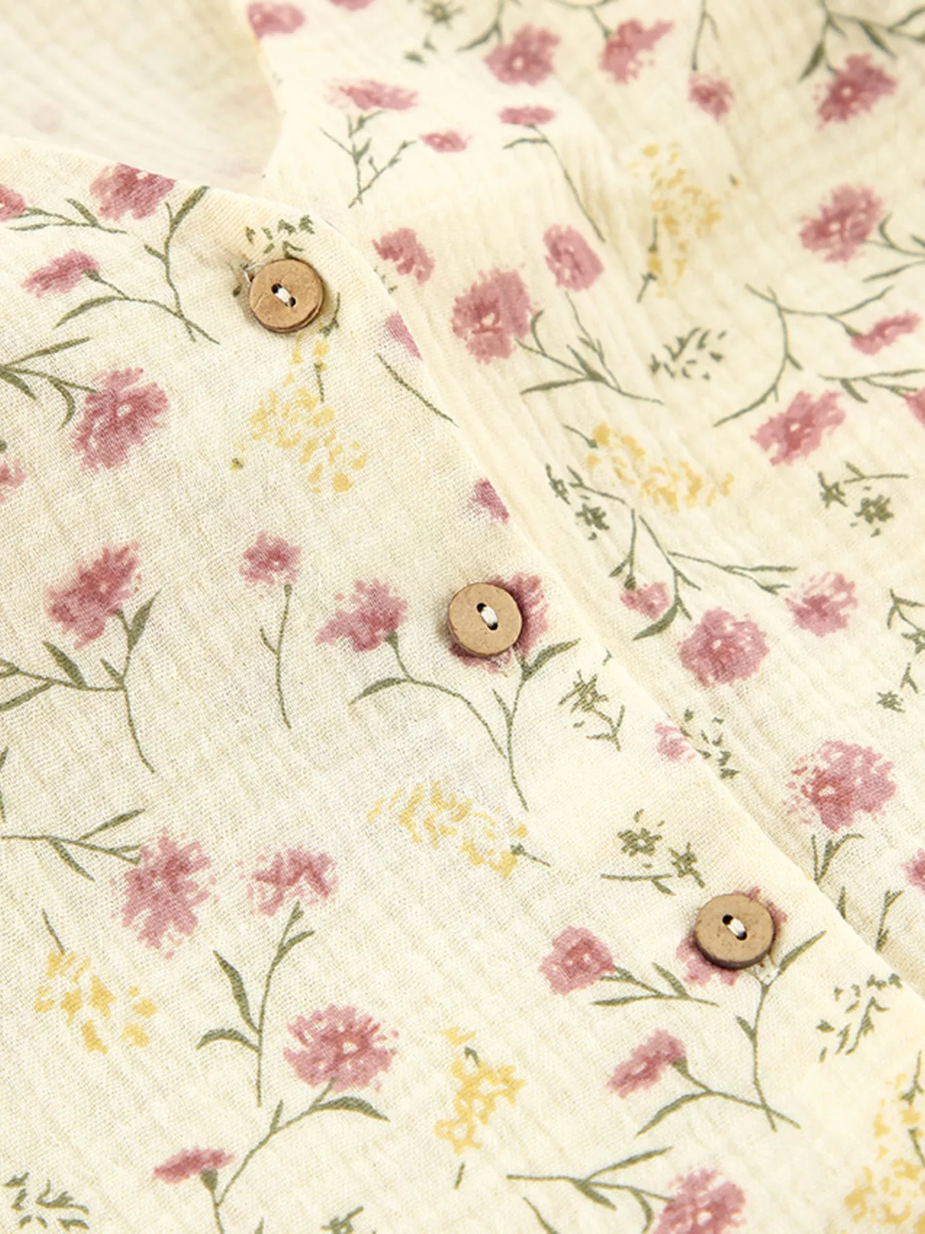 Floral Print Button-Down Top and Pants Lounge Set - Image 11