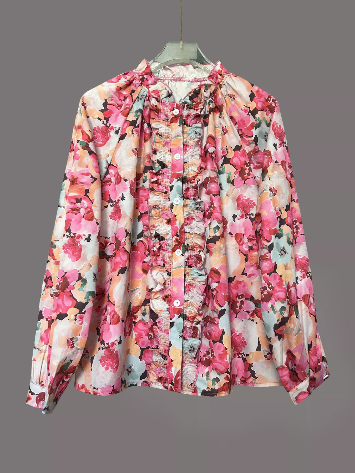 Floral Print Button Up Shirt - Image 5