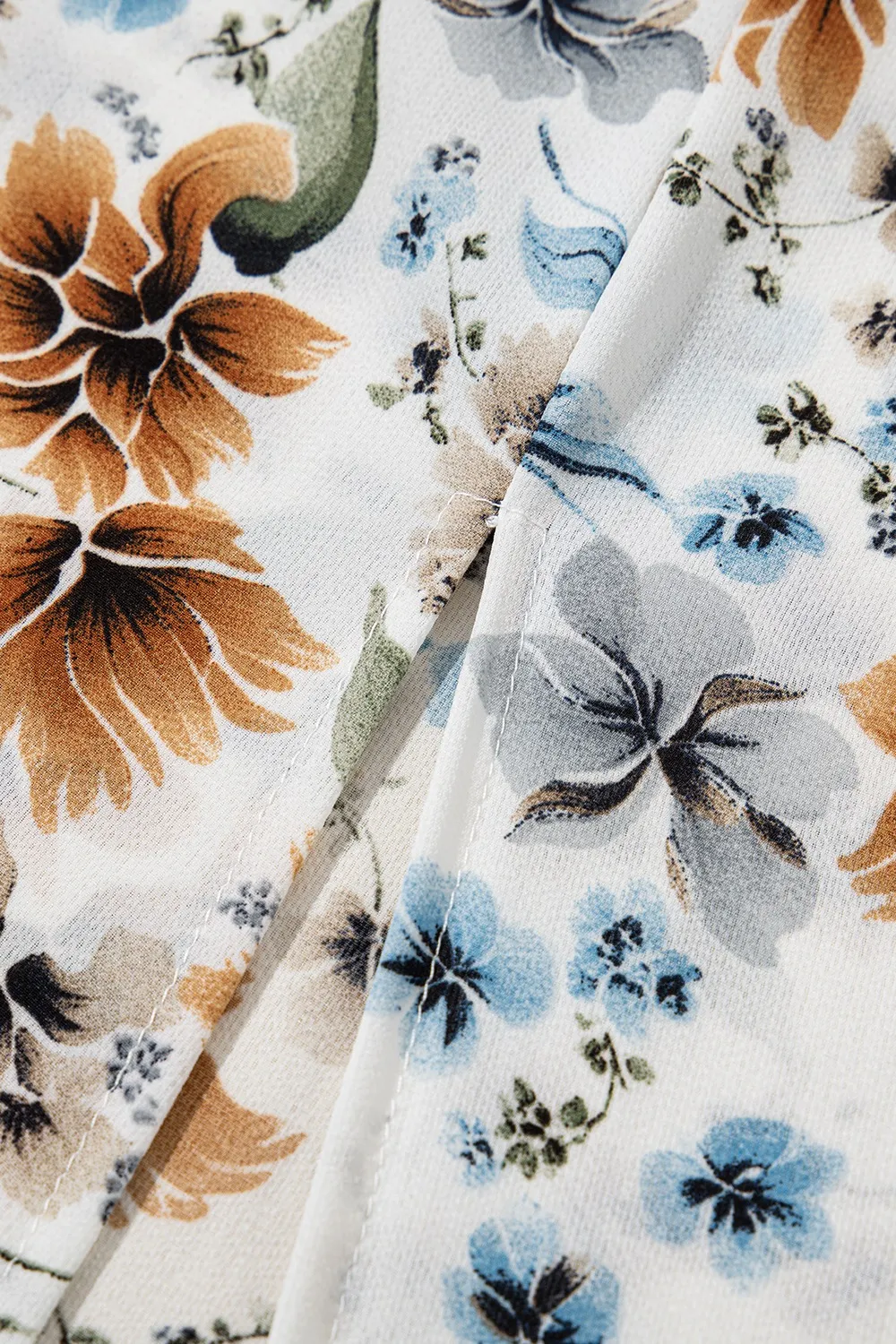Floral Print Flounce Sleeve Midi Dress - Image 23