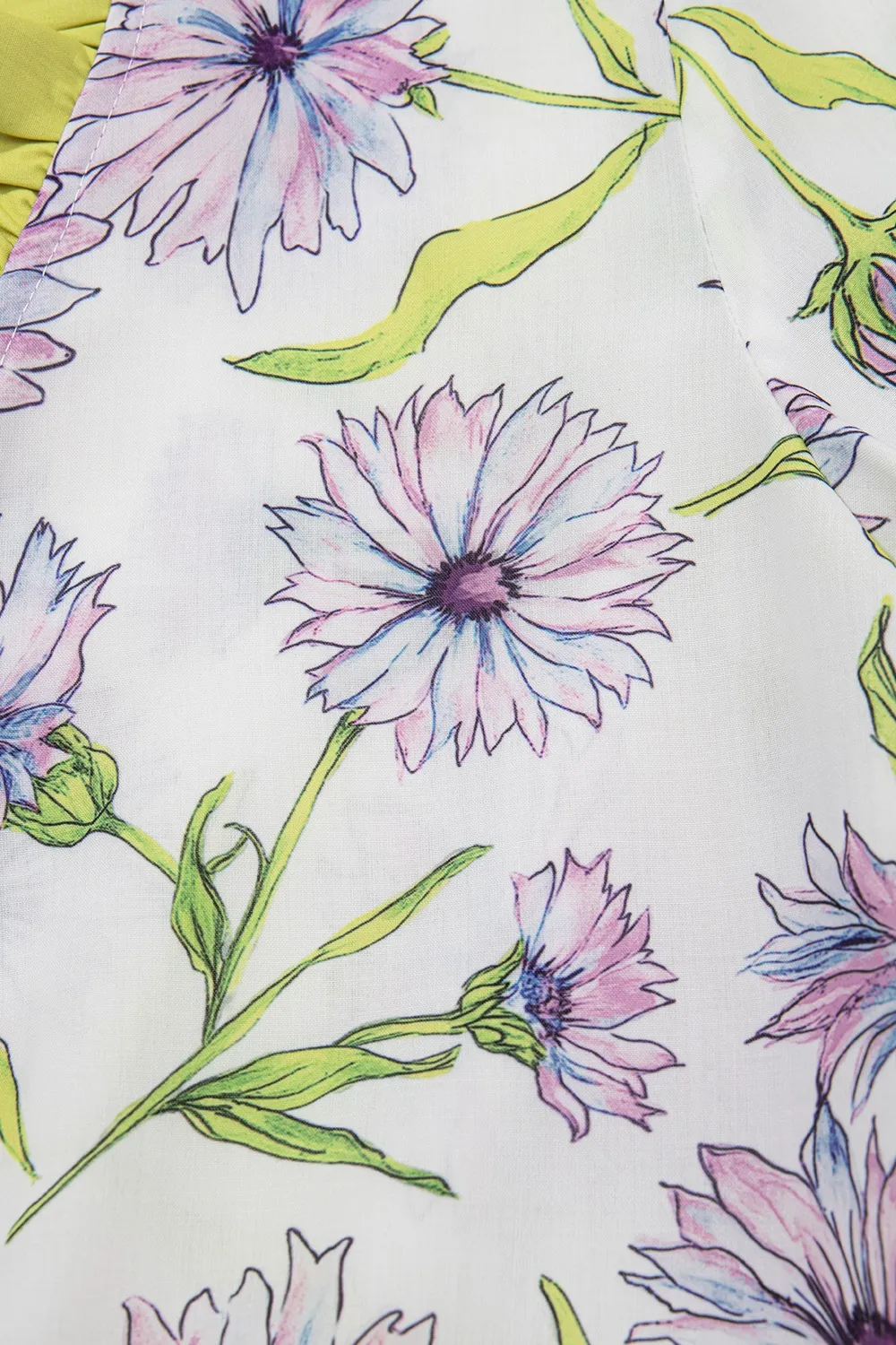 Floral Print Flounce Sleeve Peplum Blouse - Image 7