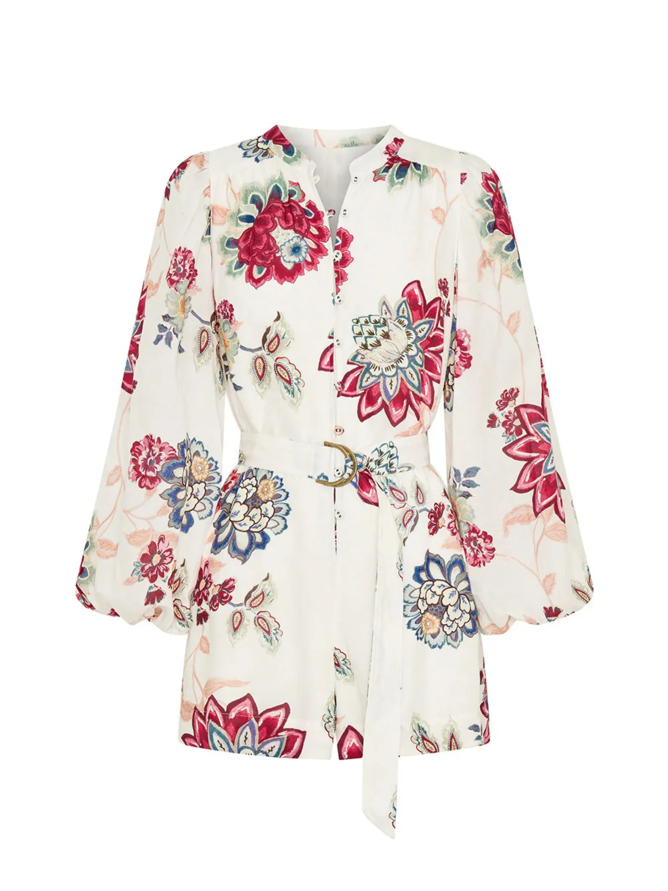 Floral Print Long Sleeve Romper - Image 3
