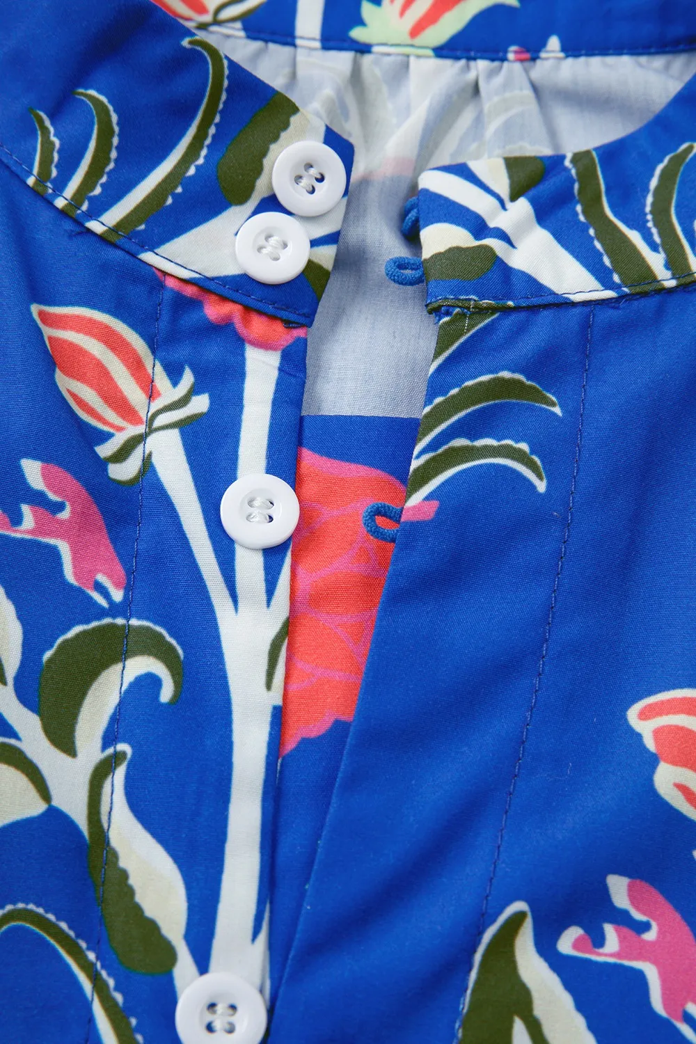Floral Print Long Sleeve Ruffle Hem Dress - Image 6