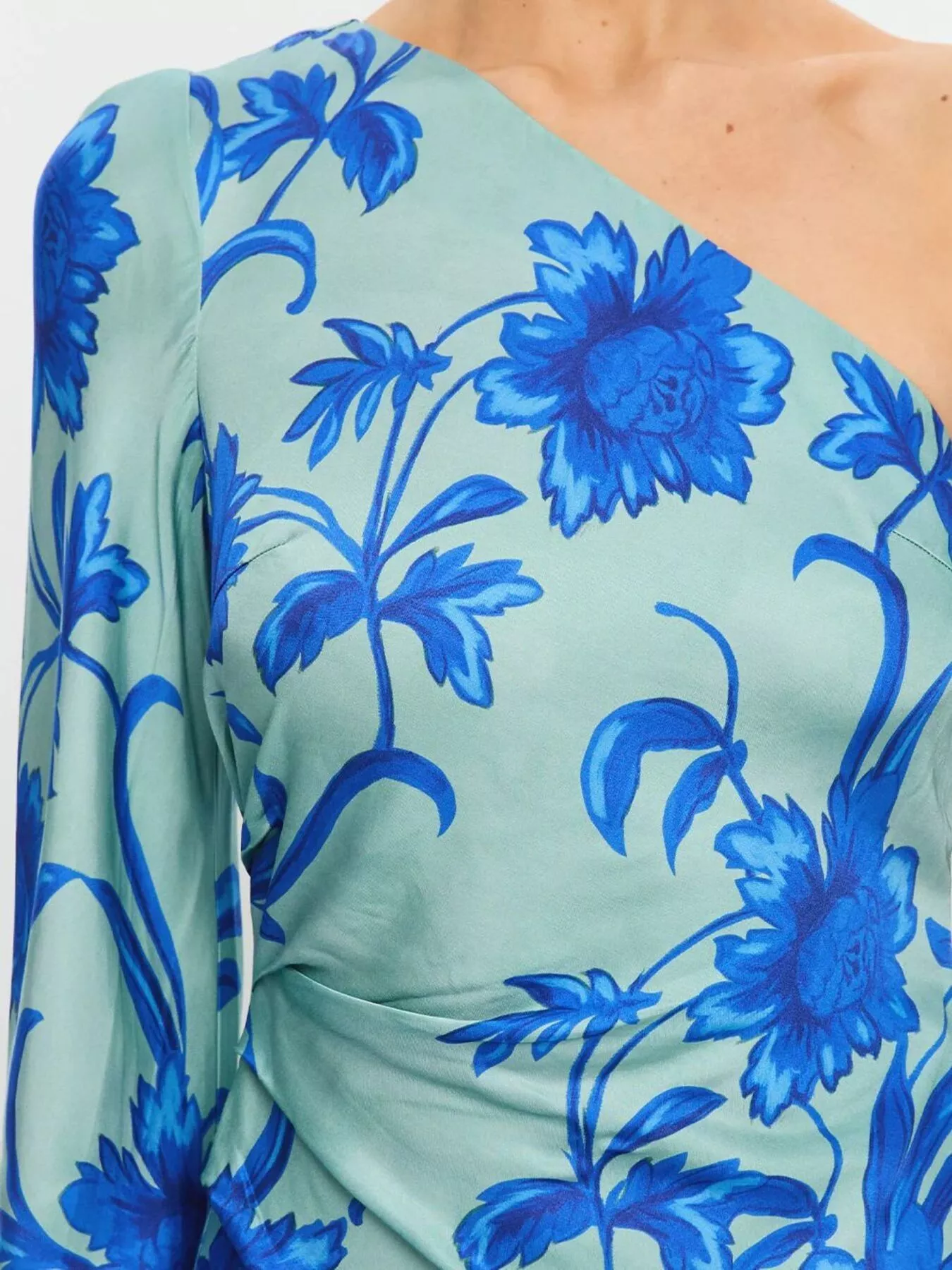 Floral Print One-Shoulder Maxi Dress - Image 9