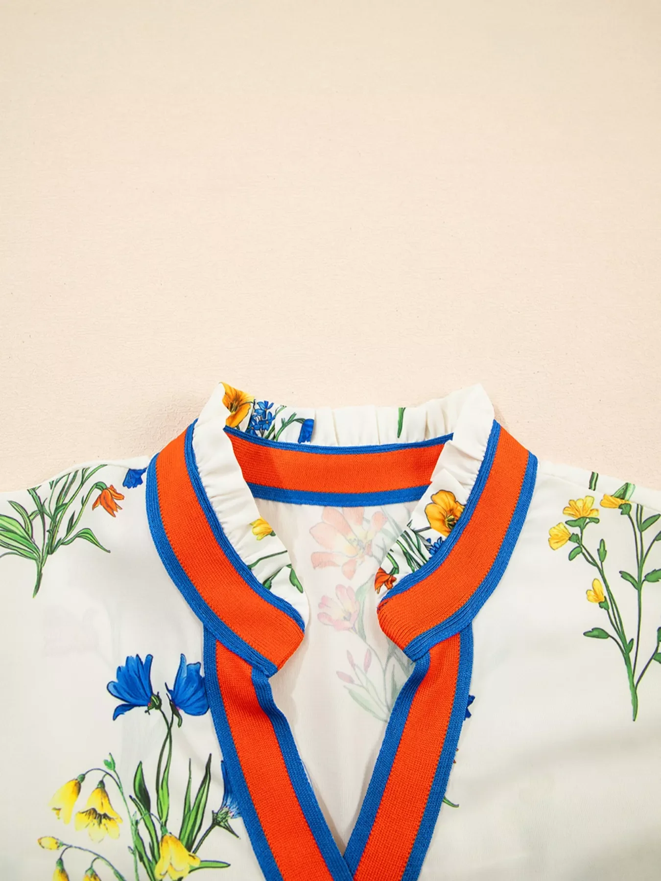 Floral Print Puff Sleeve Blouse - Image 4