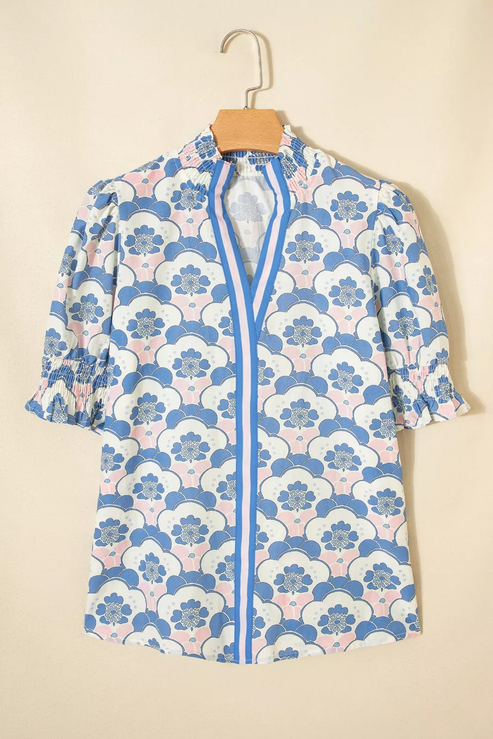 Floral Print Puff Sleeve Blouse - Image 7