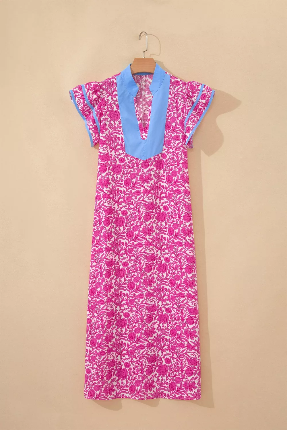 Floral Print Ruffle Cap Sleeve Dress - Image 6