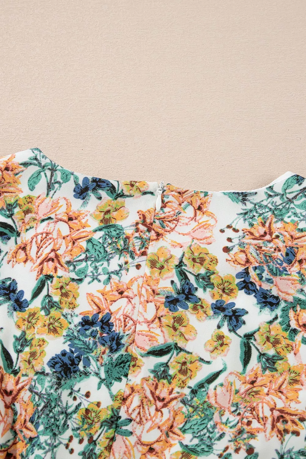 Floral Print Ruffle Hem Mini Dress - Image 7
