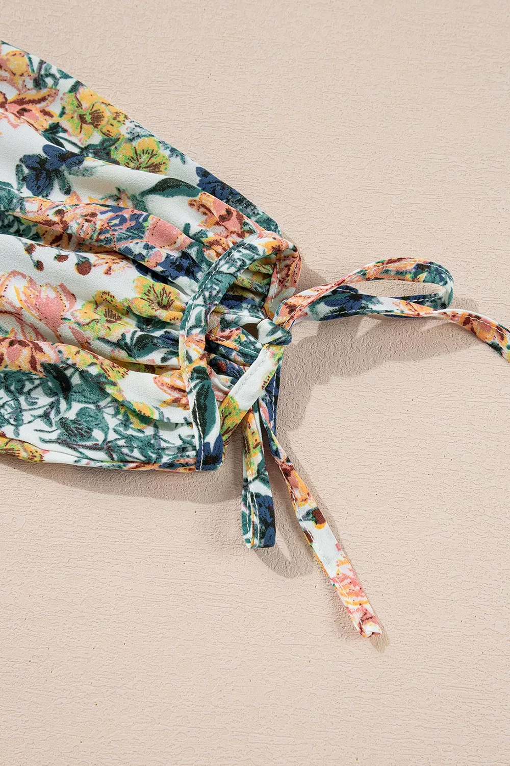 Floral Print Ruffle Hem Mini Dress - Image 9