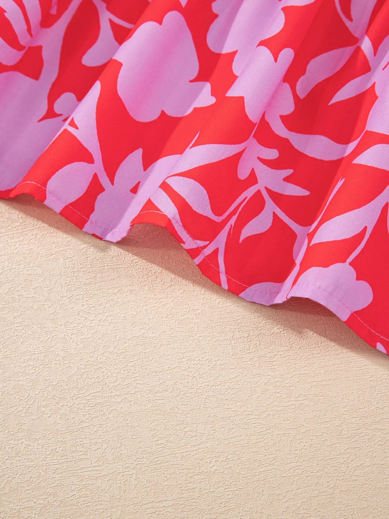 Floral Print Ruffle Hem Shirt Dress - Image 9