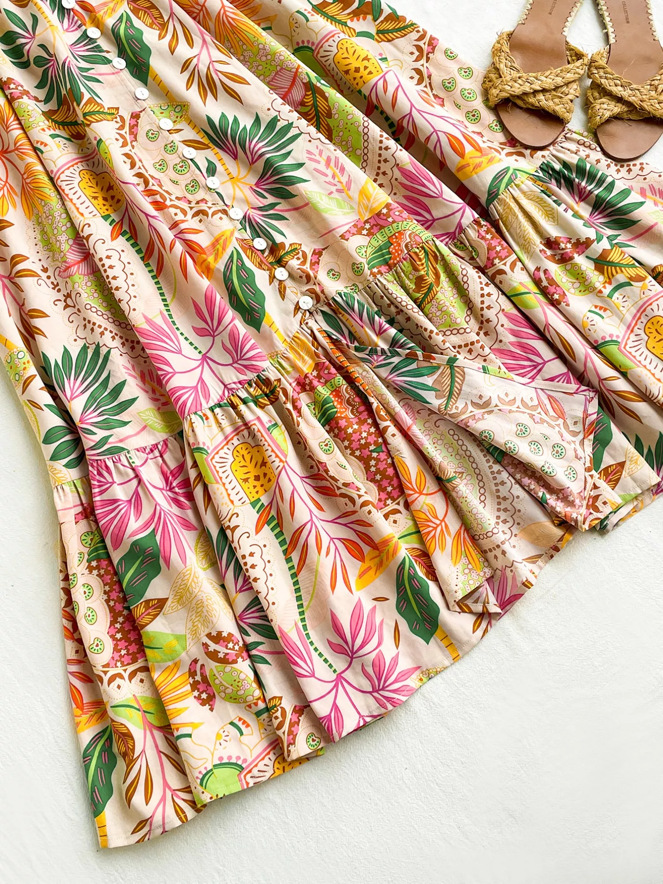 Floral Print Ruffle Hem Skirt - Image 3