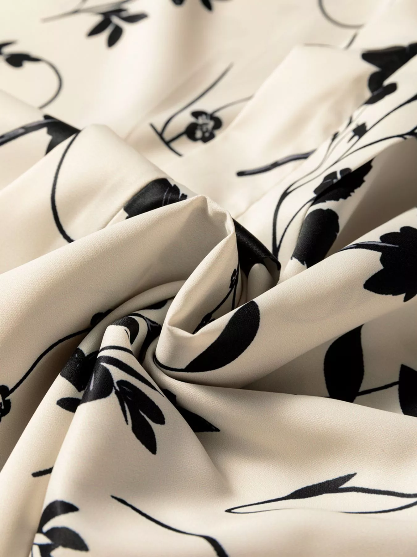 Floral Print Split Neck Long Sleeve Blouse - Image 11