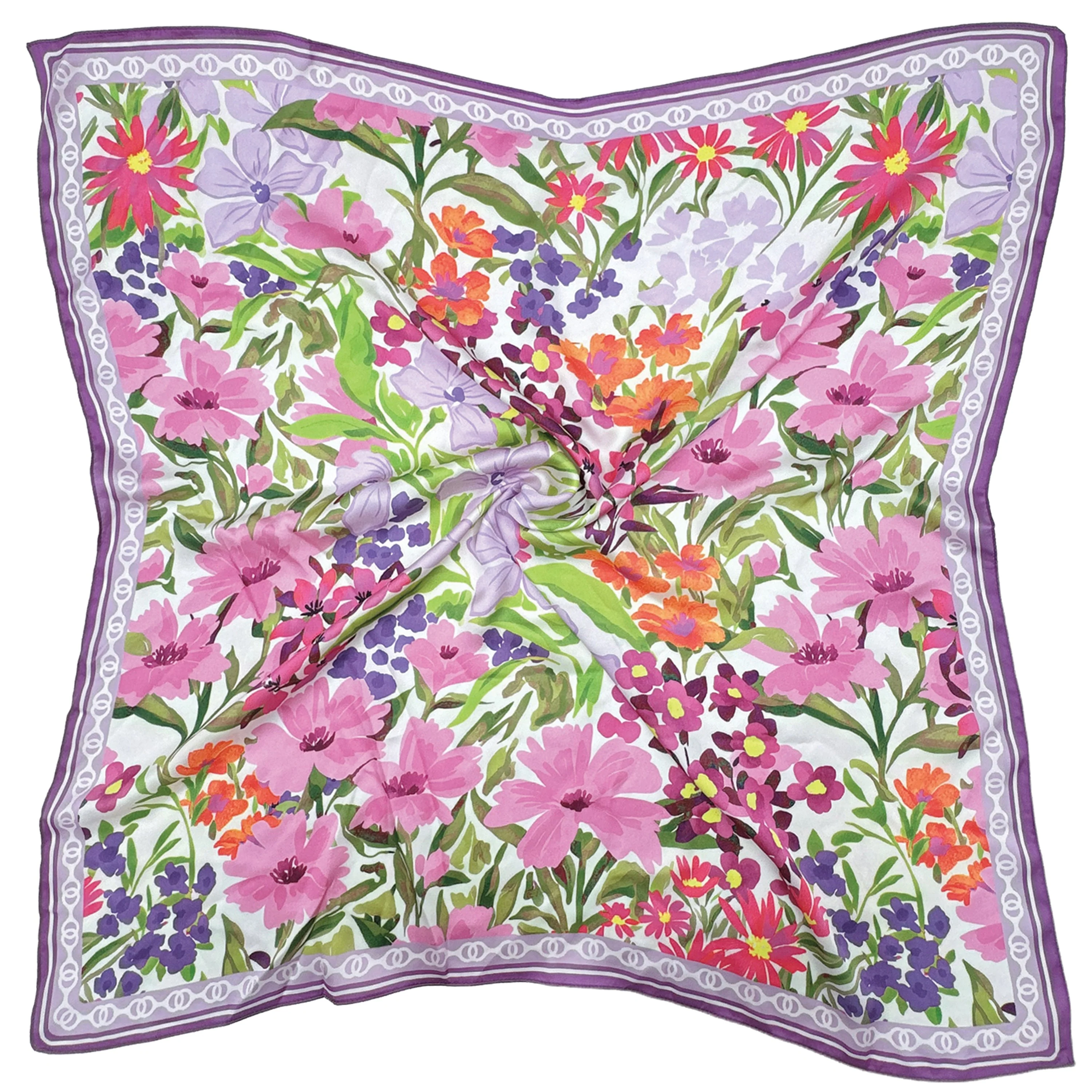 Floral Print Square Scarf - Image 2
