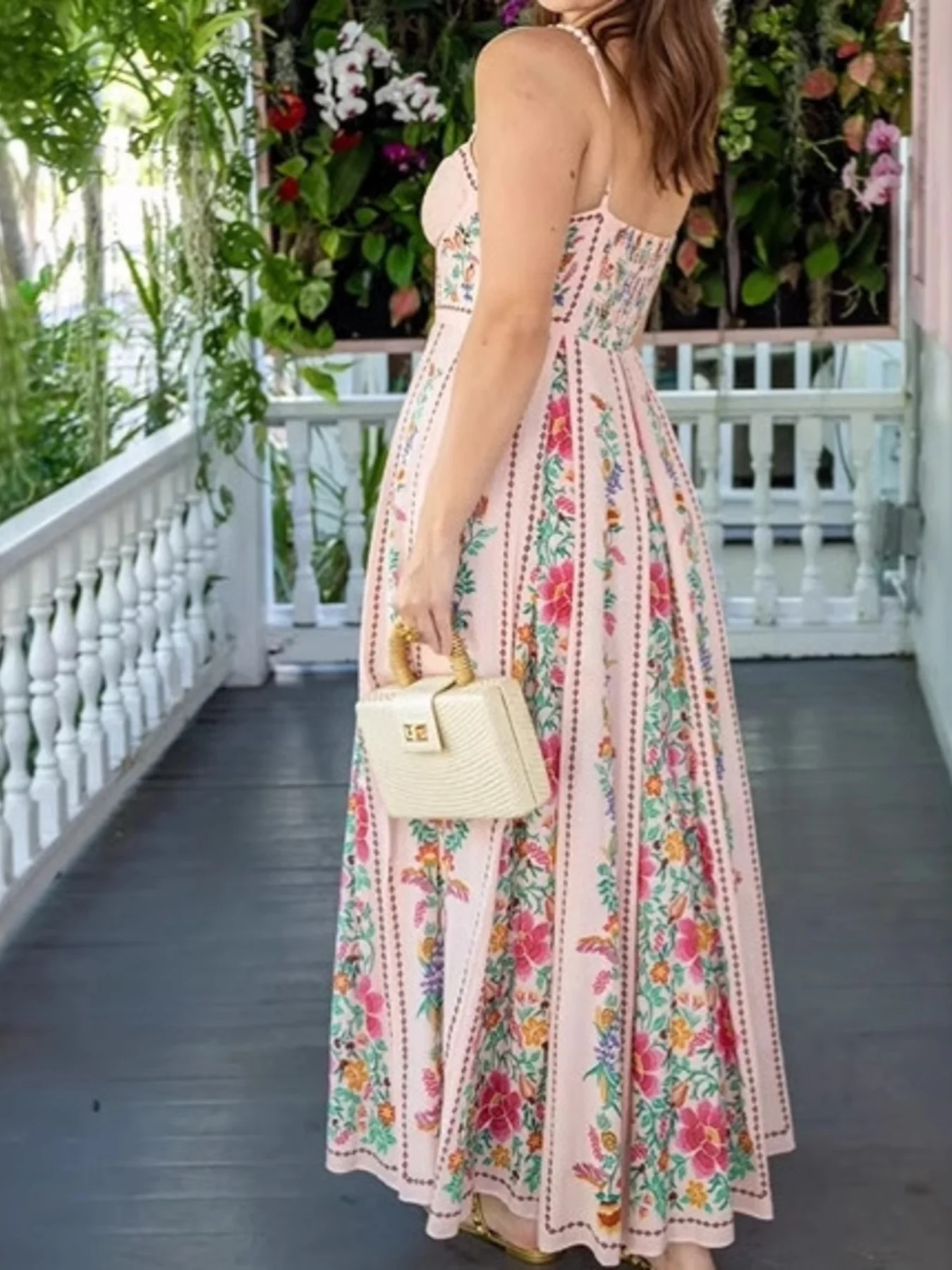 Floral Print Sweetheart Neck Cami Dress - Image 4