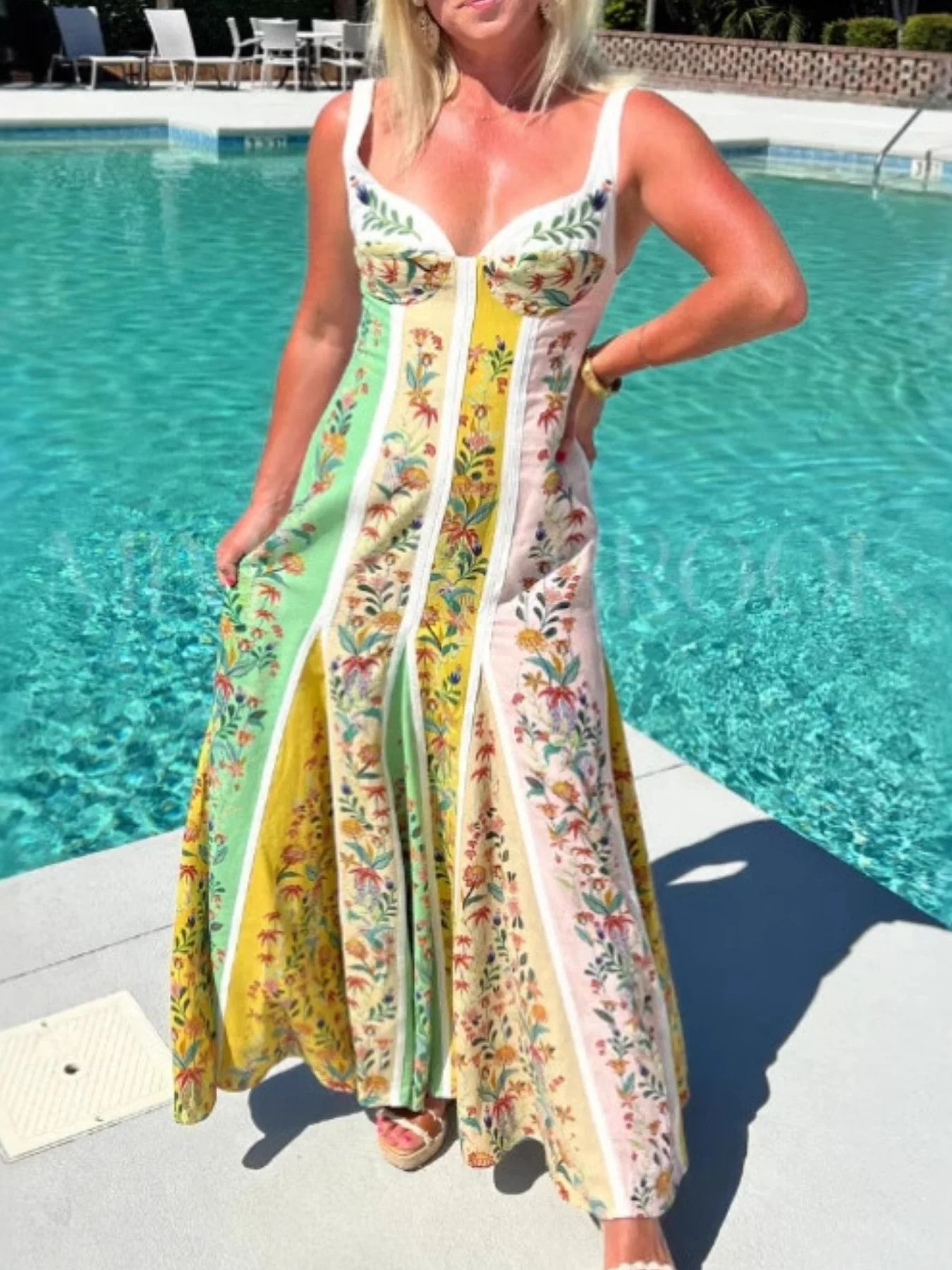 Floral Print Sweetheart Neck Cami Dress - Image 7