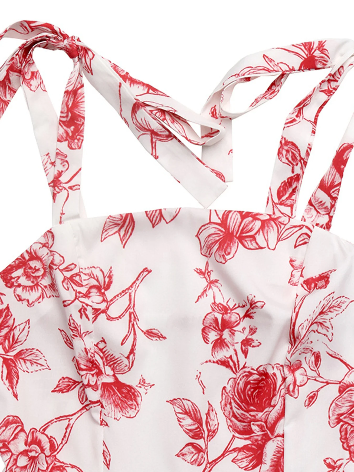 Floral Print Tie Strap Maxi Dress - Image 7