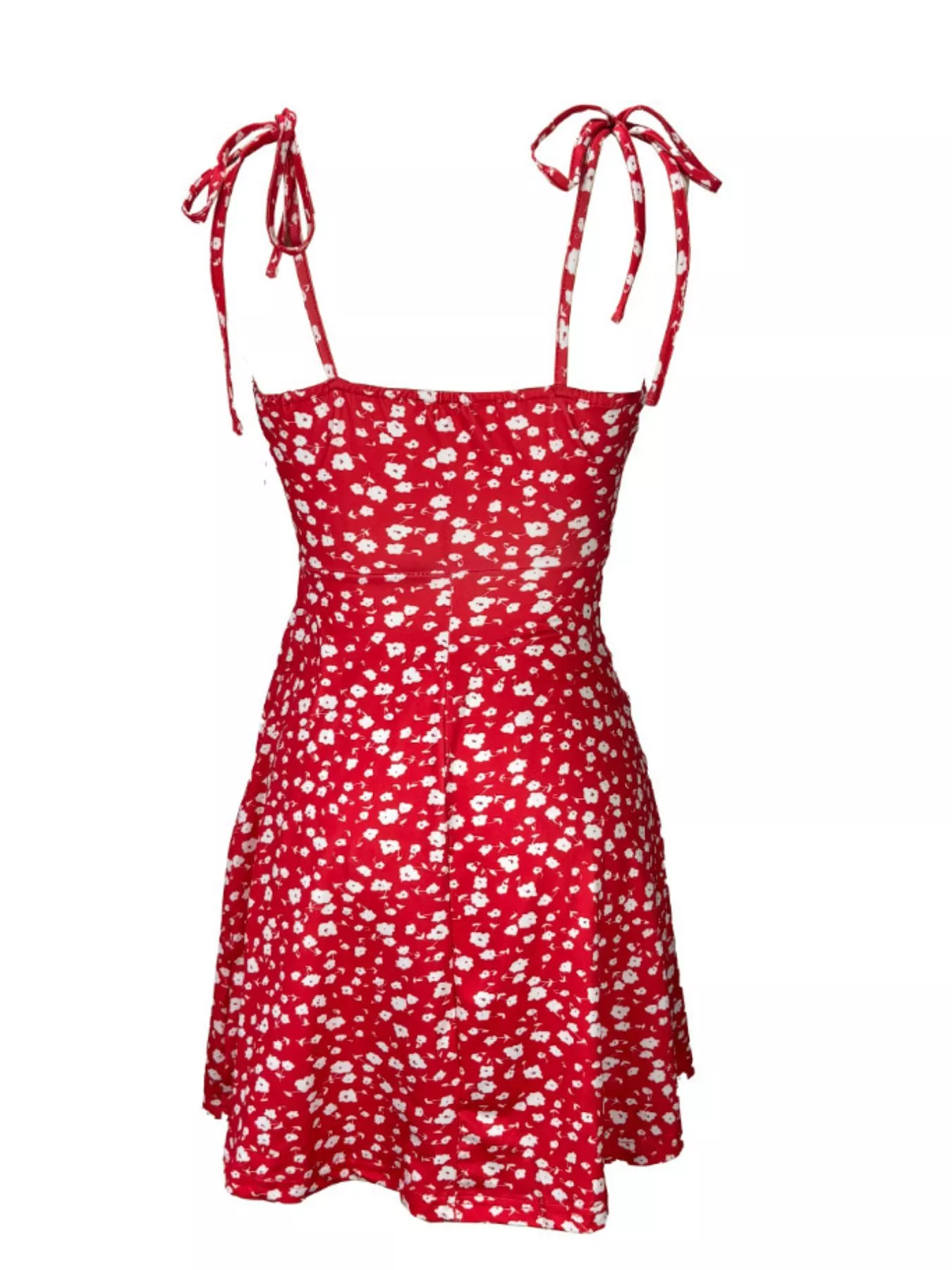 Floral Print Tie Strap Mini Dress - Image 10