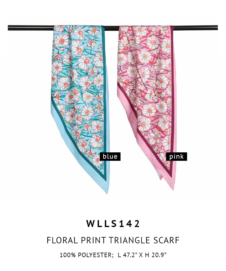 Floral Print Triangle Scarf - Image 5