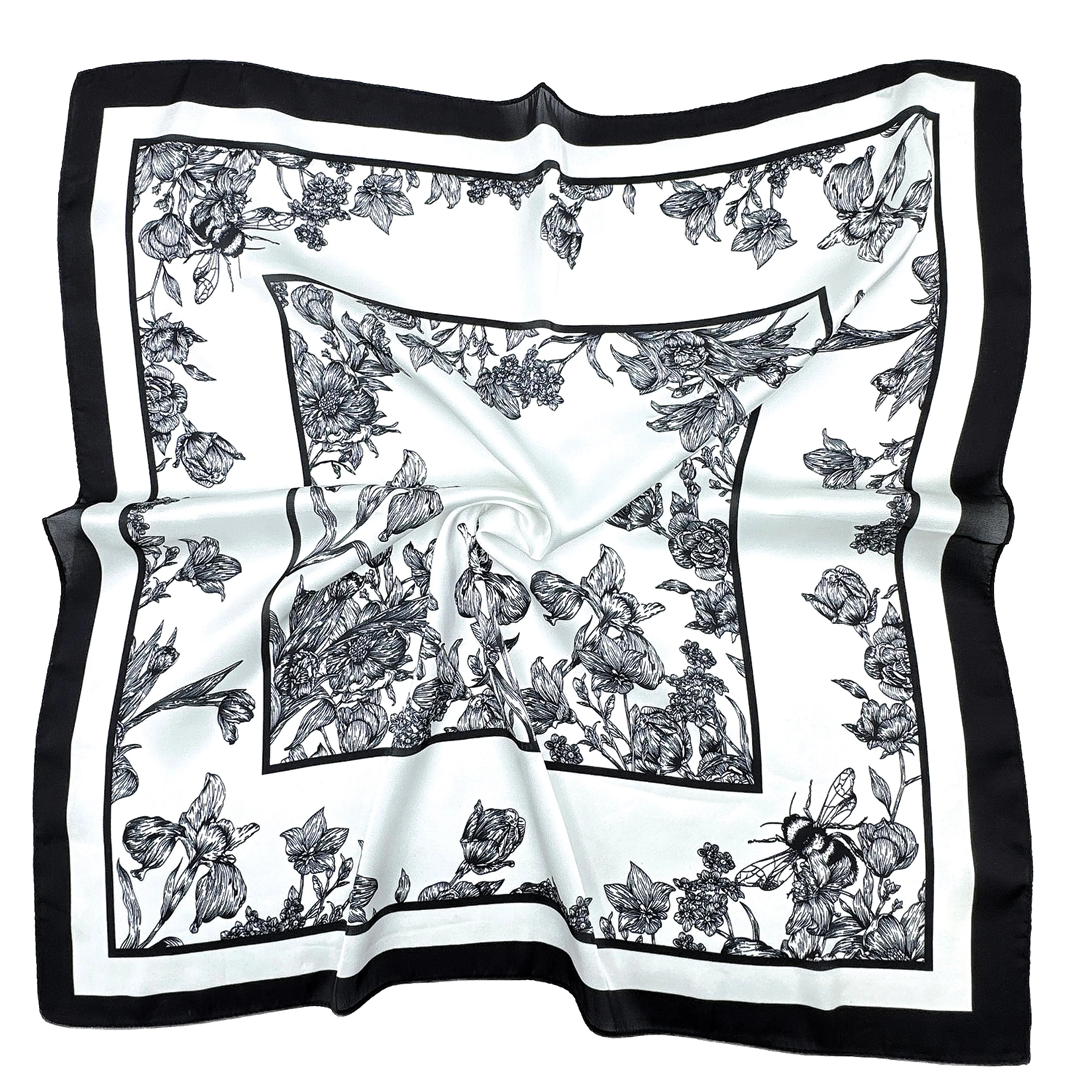 Flower Box Print Square Scarf - Image 2