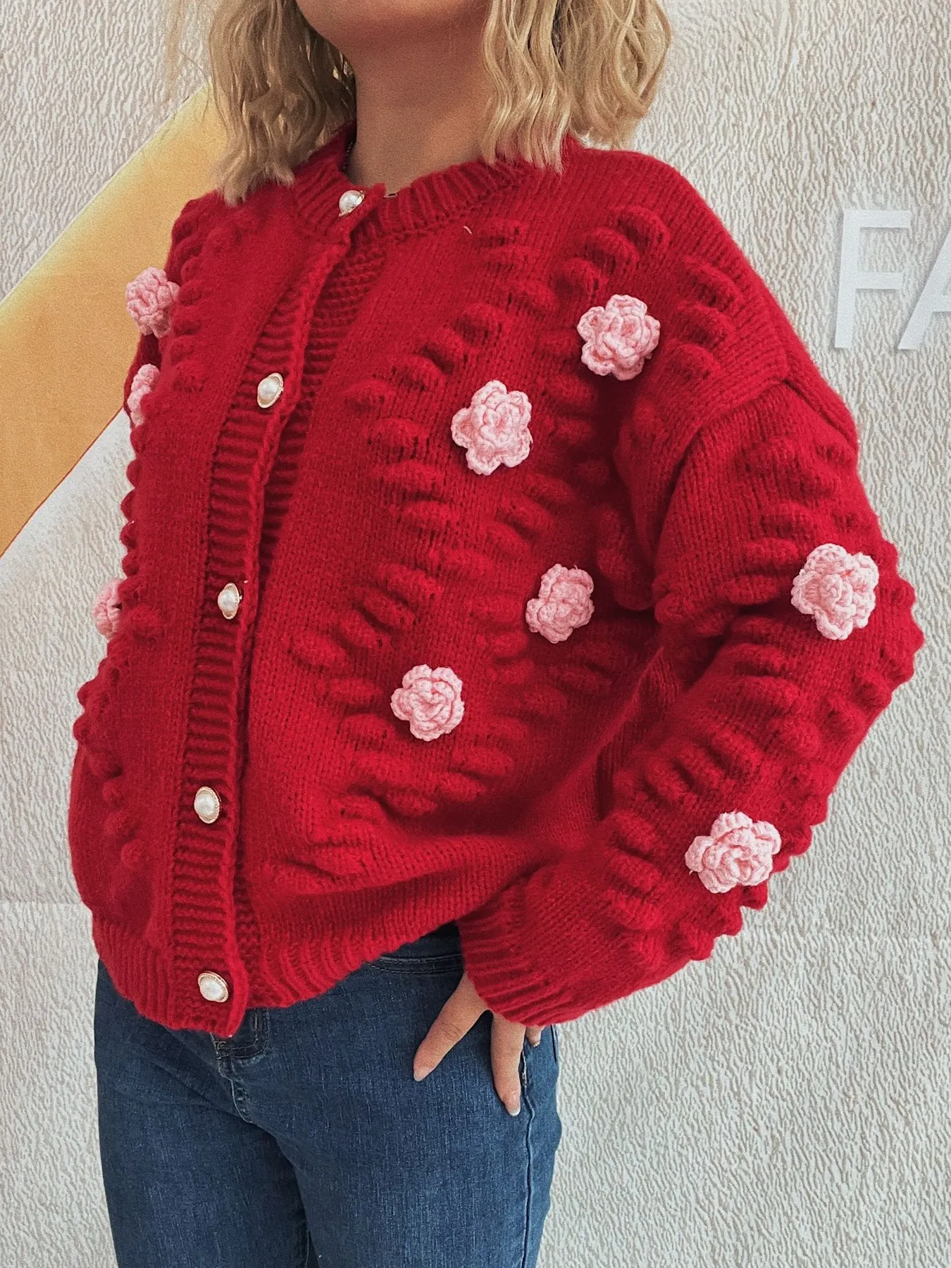 Flower Button Up Long Sleeve Cardigan - Image 24