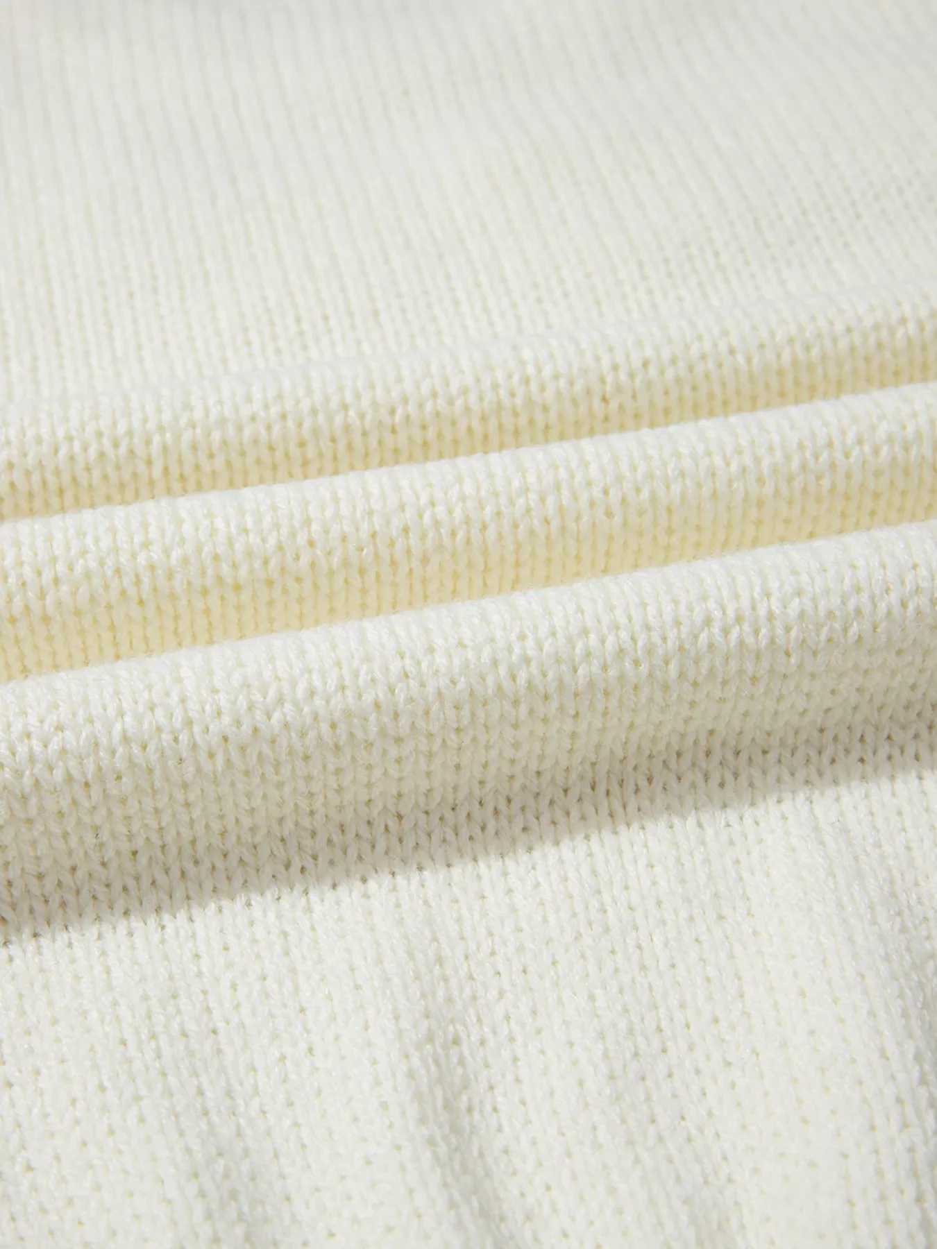 Flower Detail Round Neck Contrast Textured Puff Sleeve Sweater - Image 5