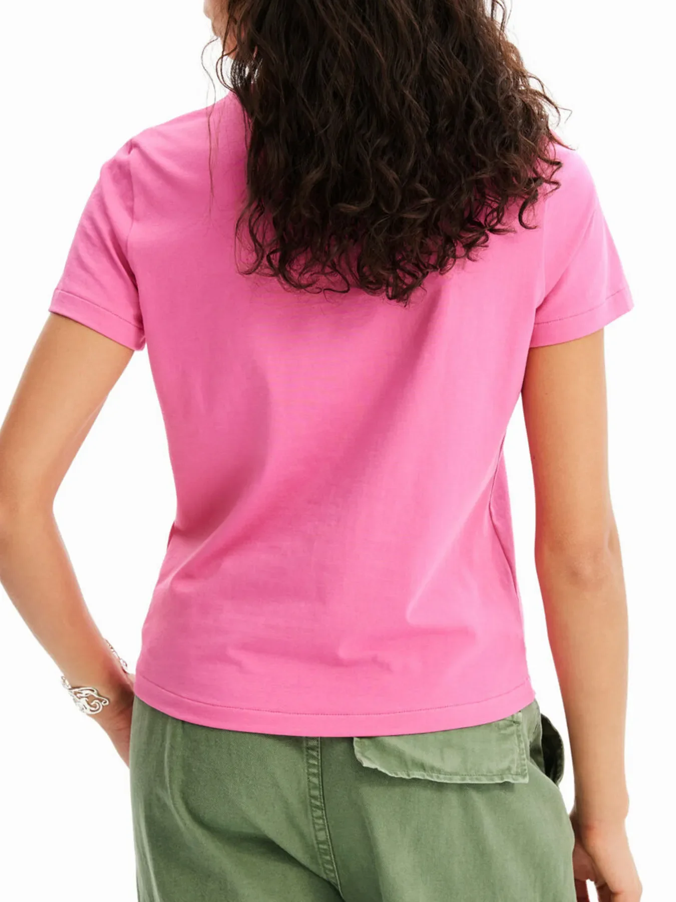 Flower Graphic Round Neck T-Shirt - Image 14