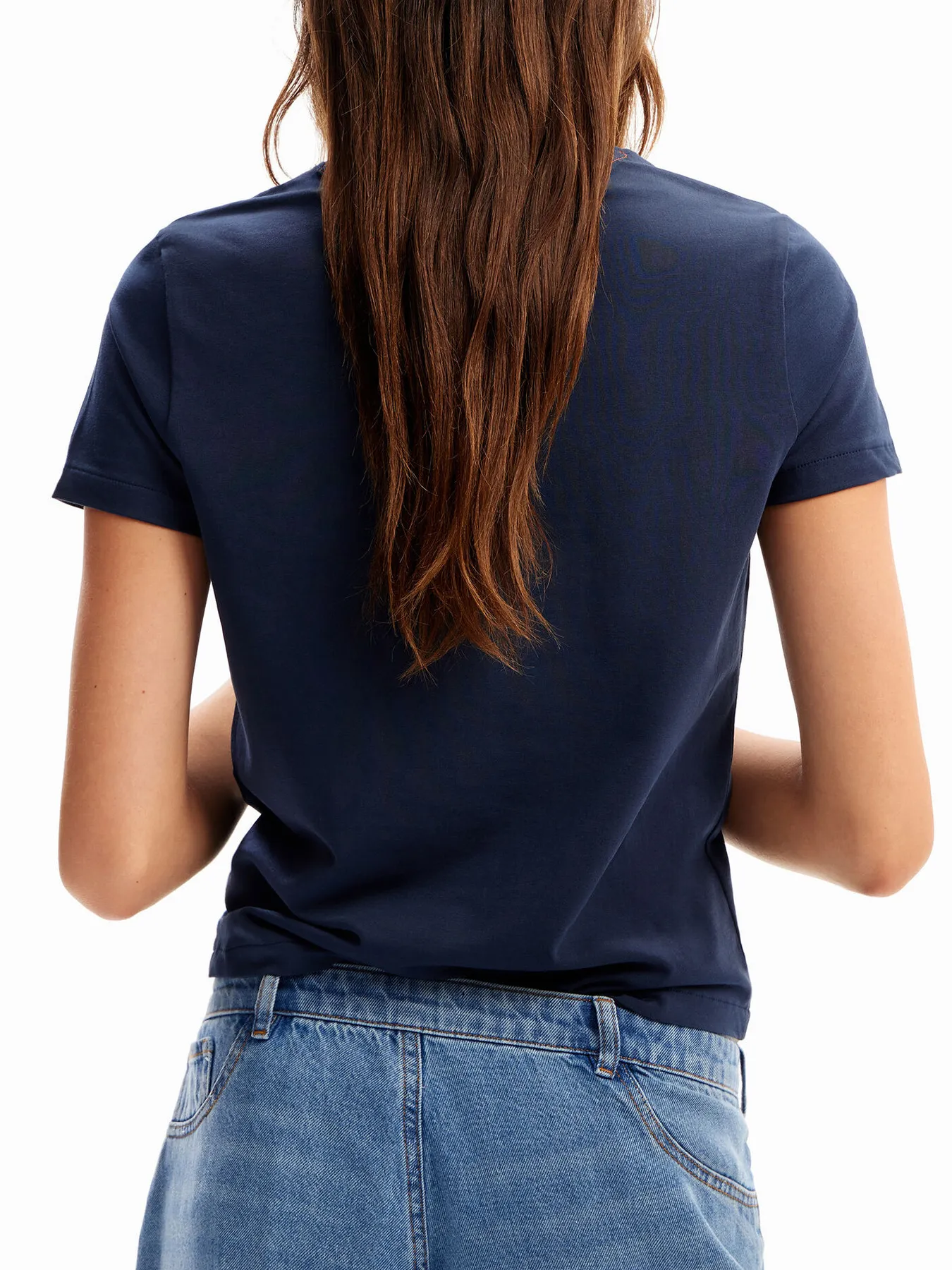 Flower Graphic Round Neck T-Shirt - Image 9