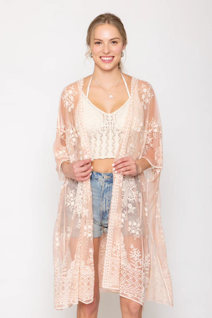 Flower Lace Kimono - Image 8
