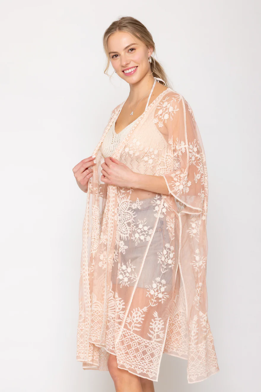 Flower Lace Kimono - Image 9