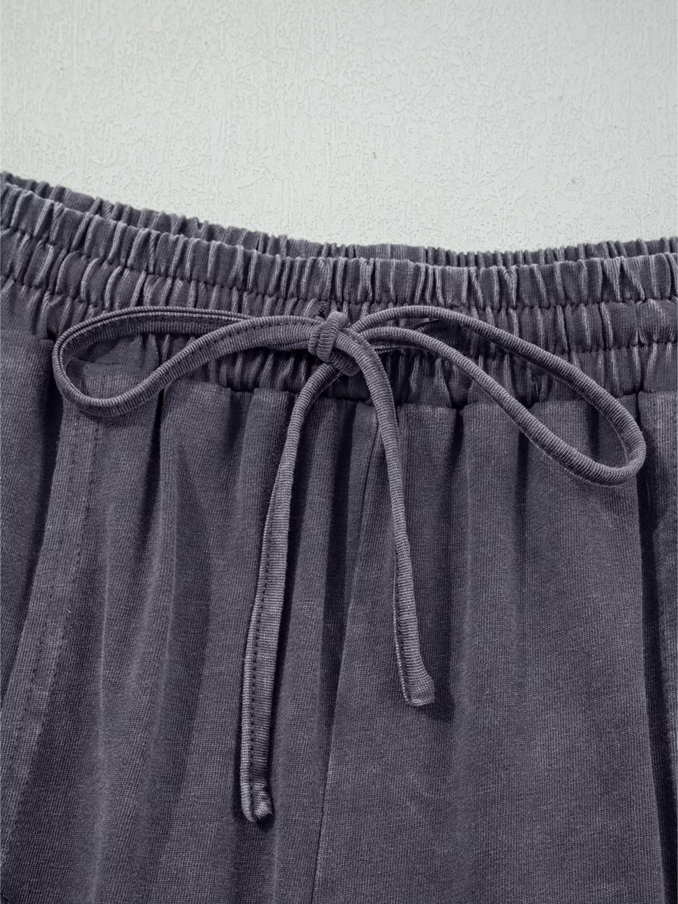 Flower Patch Mineral Washed Terry Knit Cropped Wide Leg Pants - Image 6