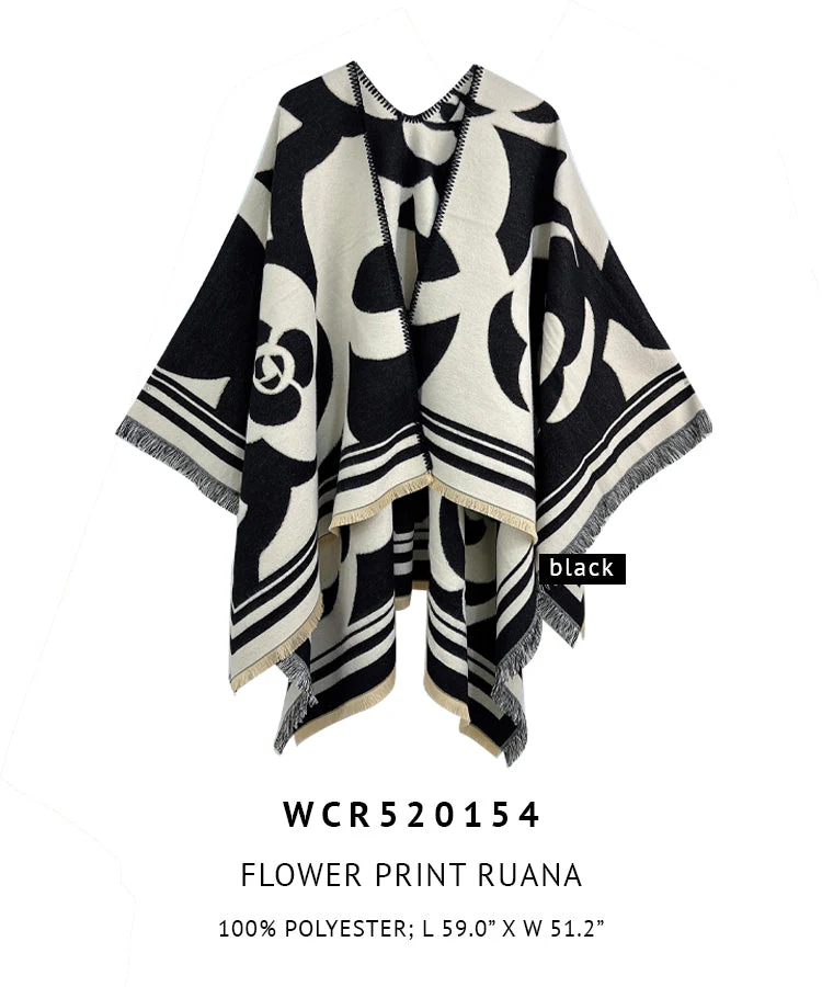 Flower Print Ruana - Image 2