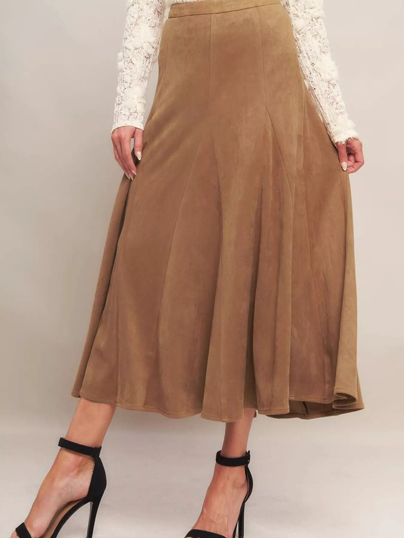 Flowy A-Line Midi Skirt - Image 2