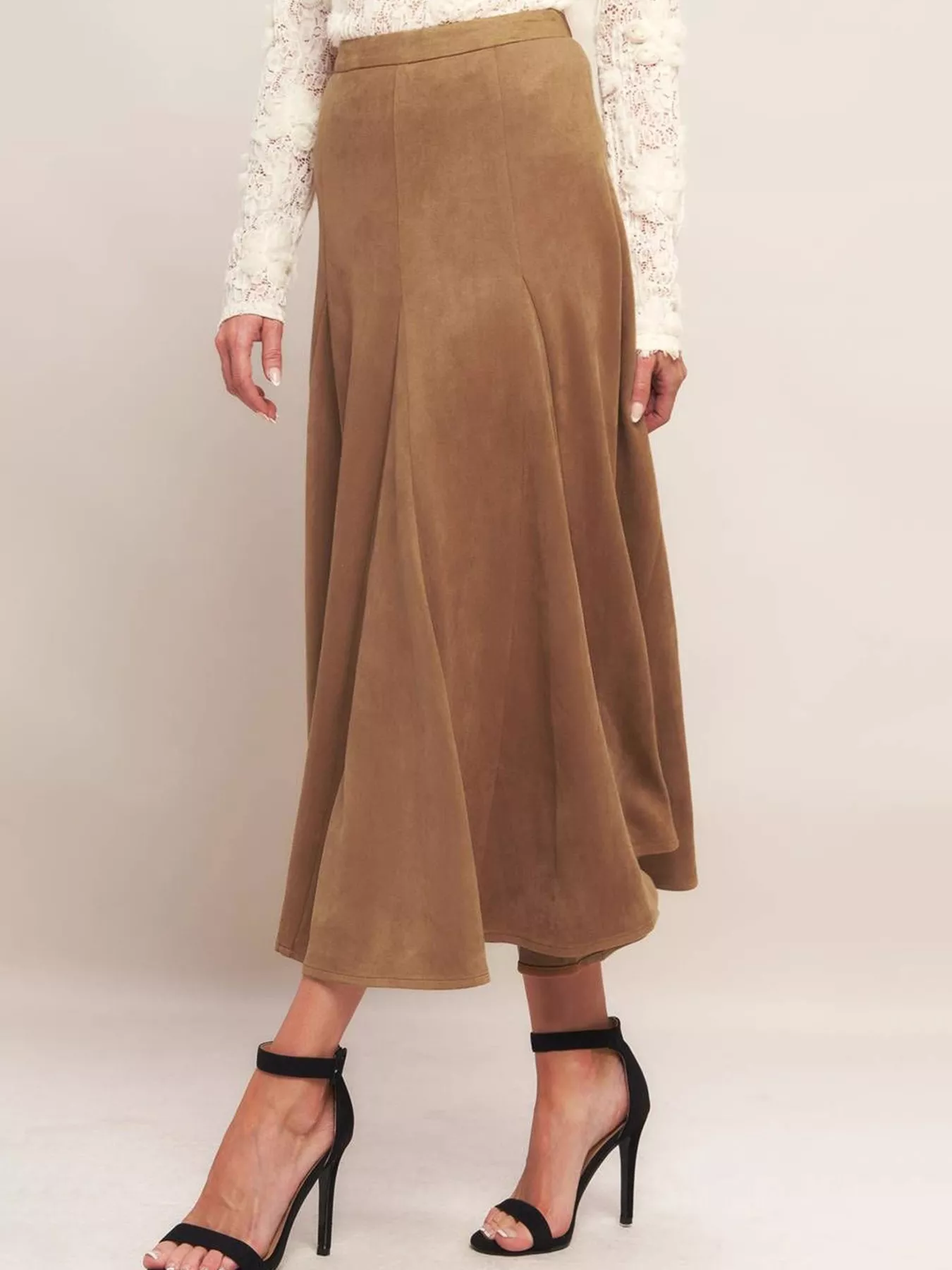 Flowy A-Line Midi Skirt - Image 4