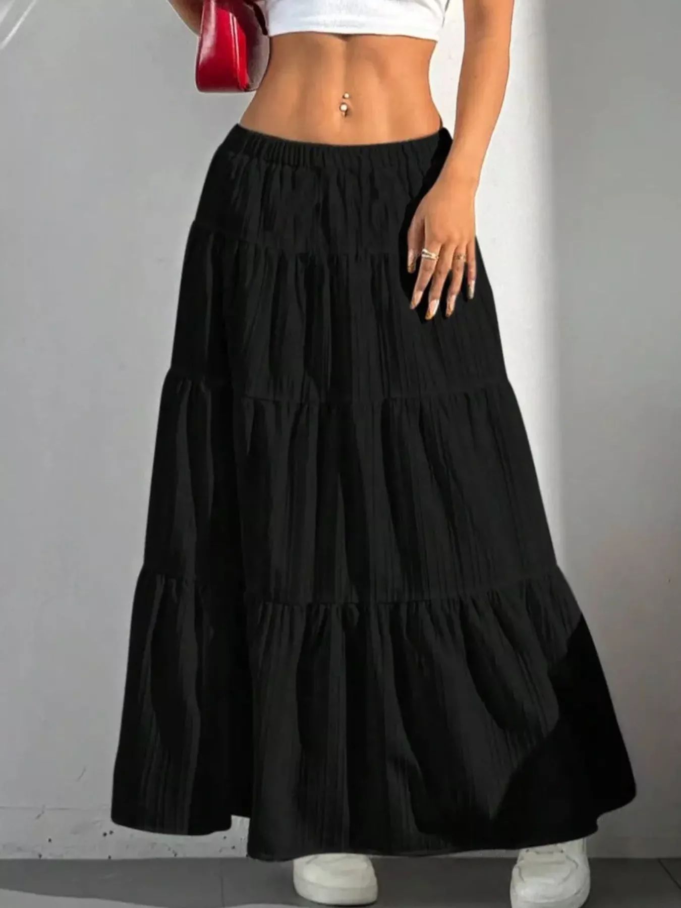 Flowy Tiered Maxi Skirt - Image 10