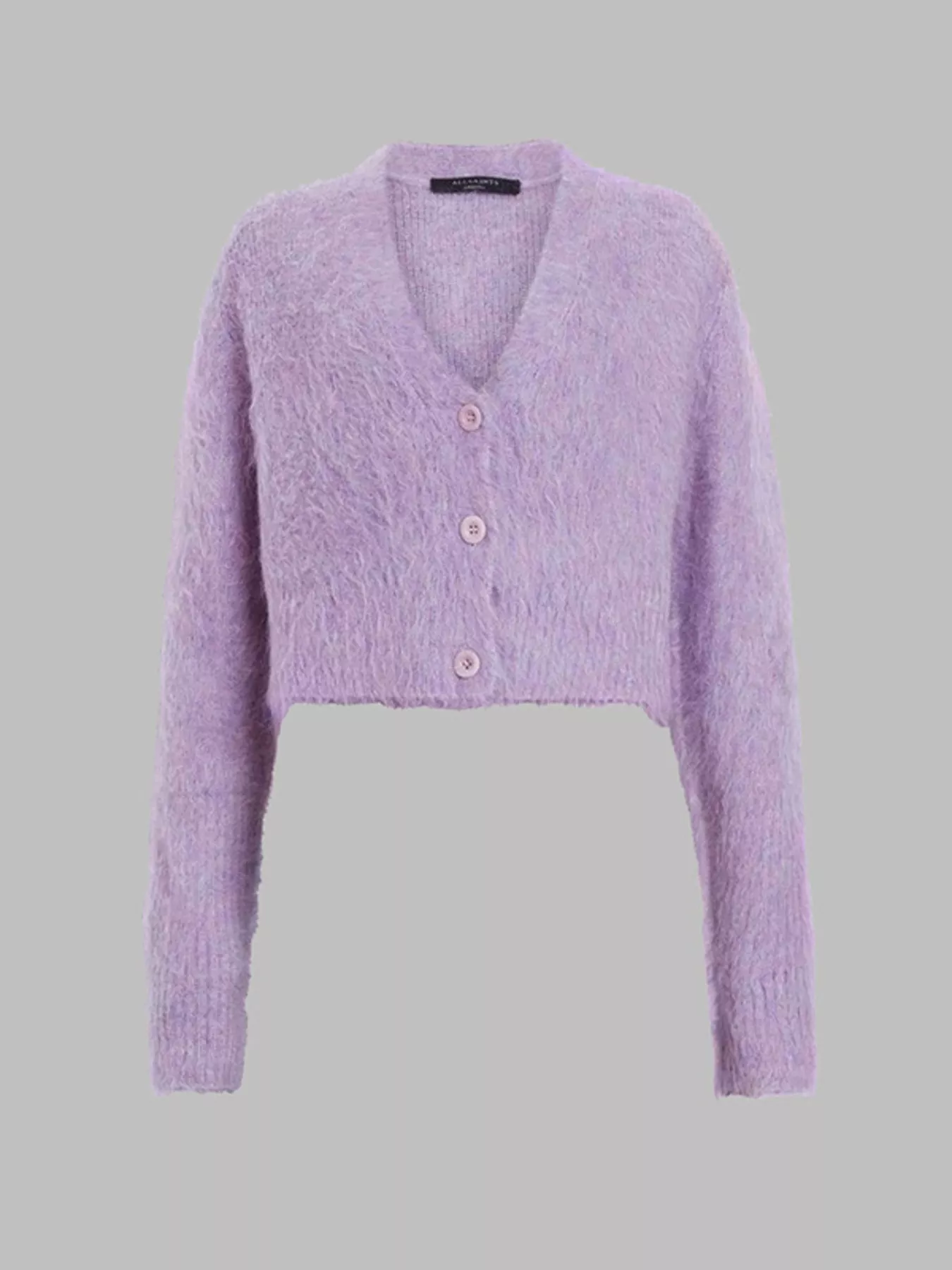 Fluffy Knit Cropped Cardigan - Image 2