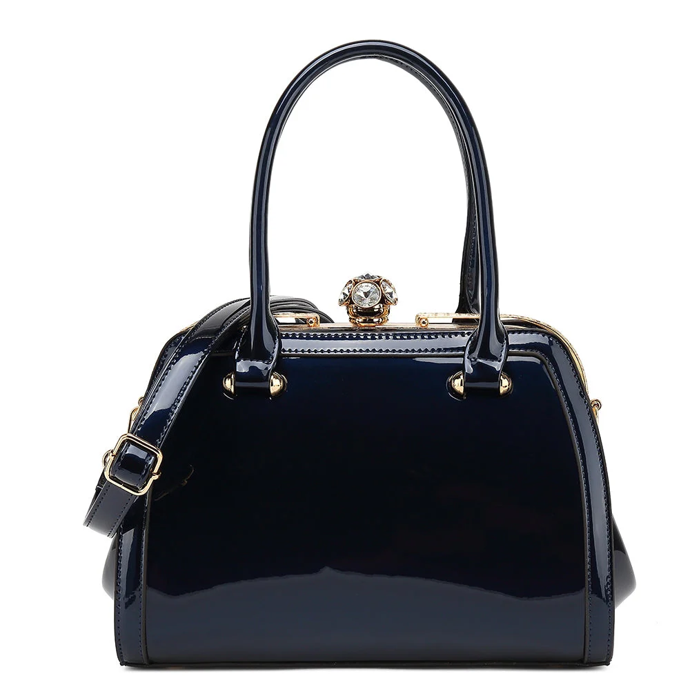Frame Satchel Patent Leather