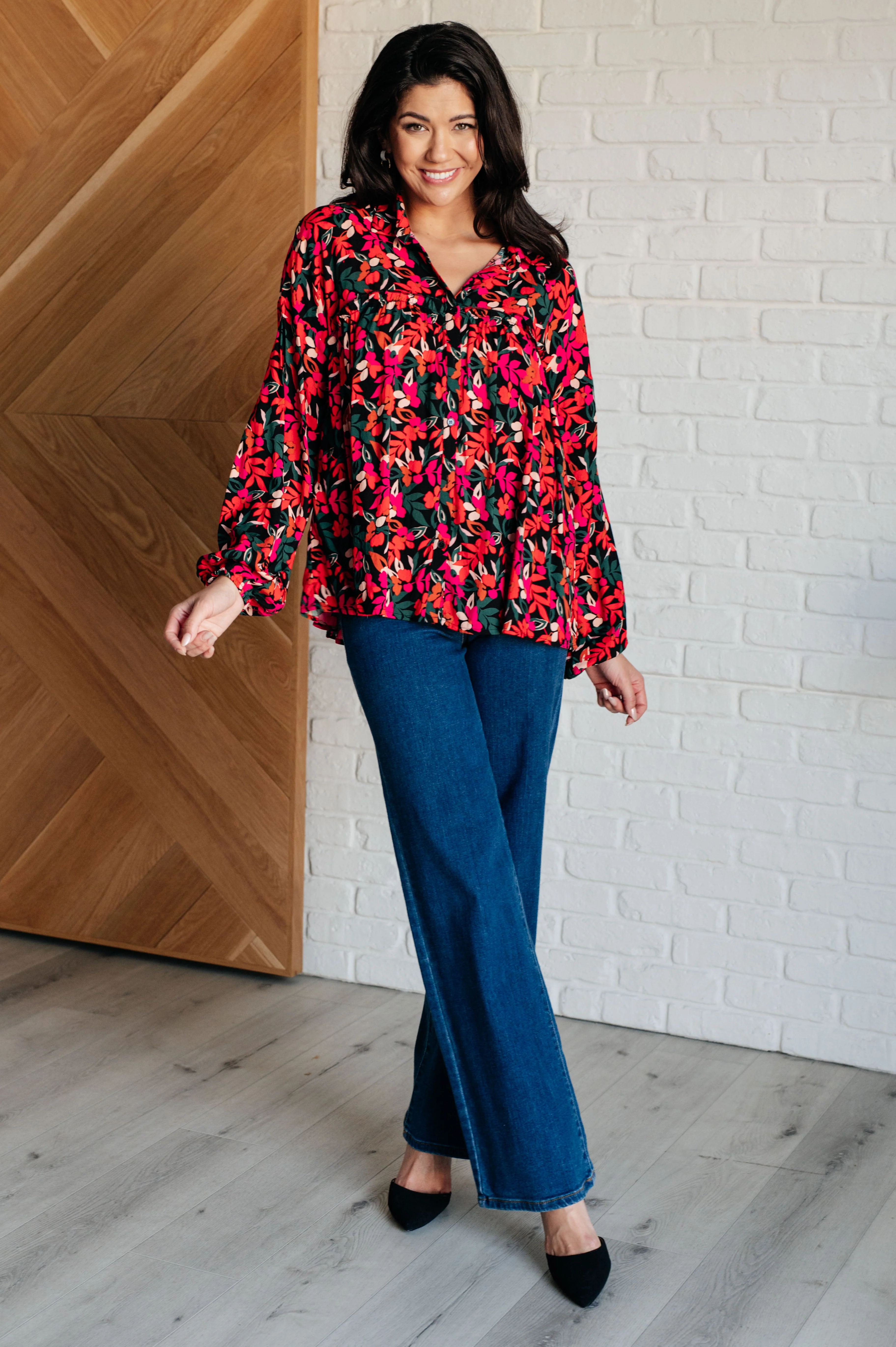 Francophile Ruffle Detail Button Up - Image 2