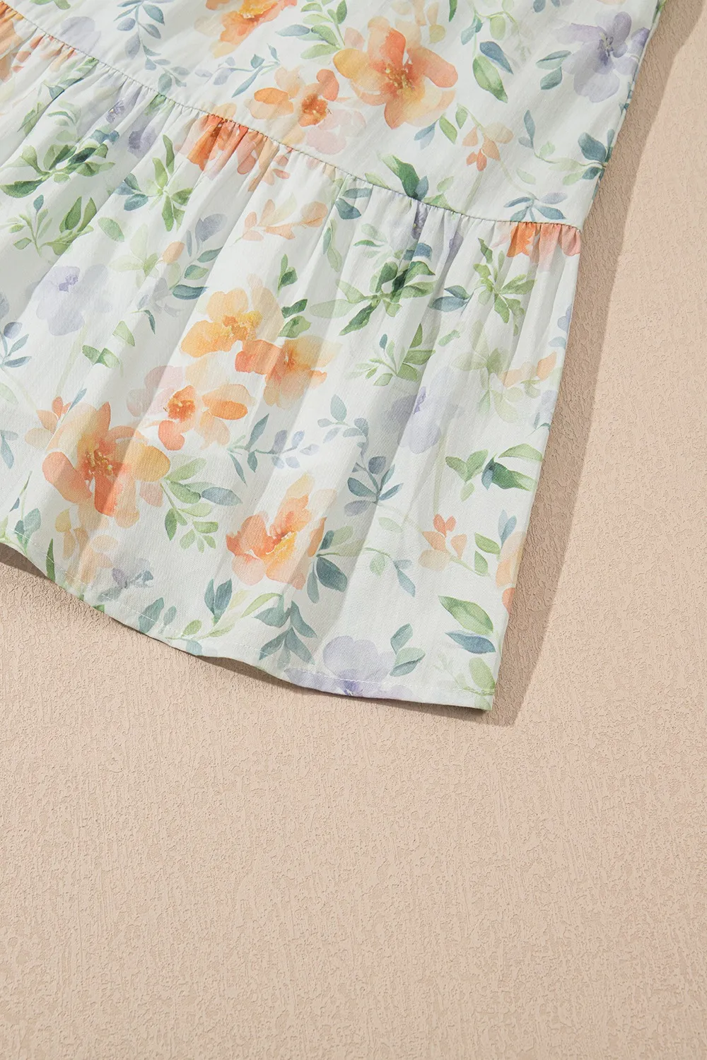 Frill Notched Puff Sleeve Dress - Image 7
