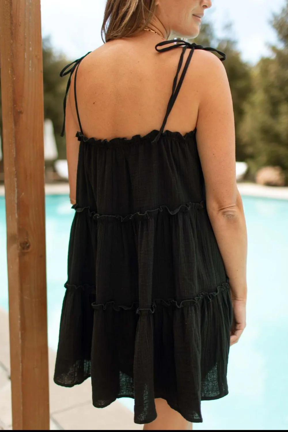 Frill Square Neck Mini Cami Dress - Image 7
