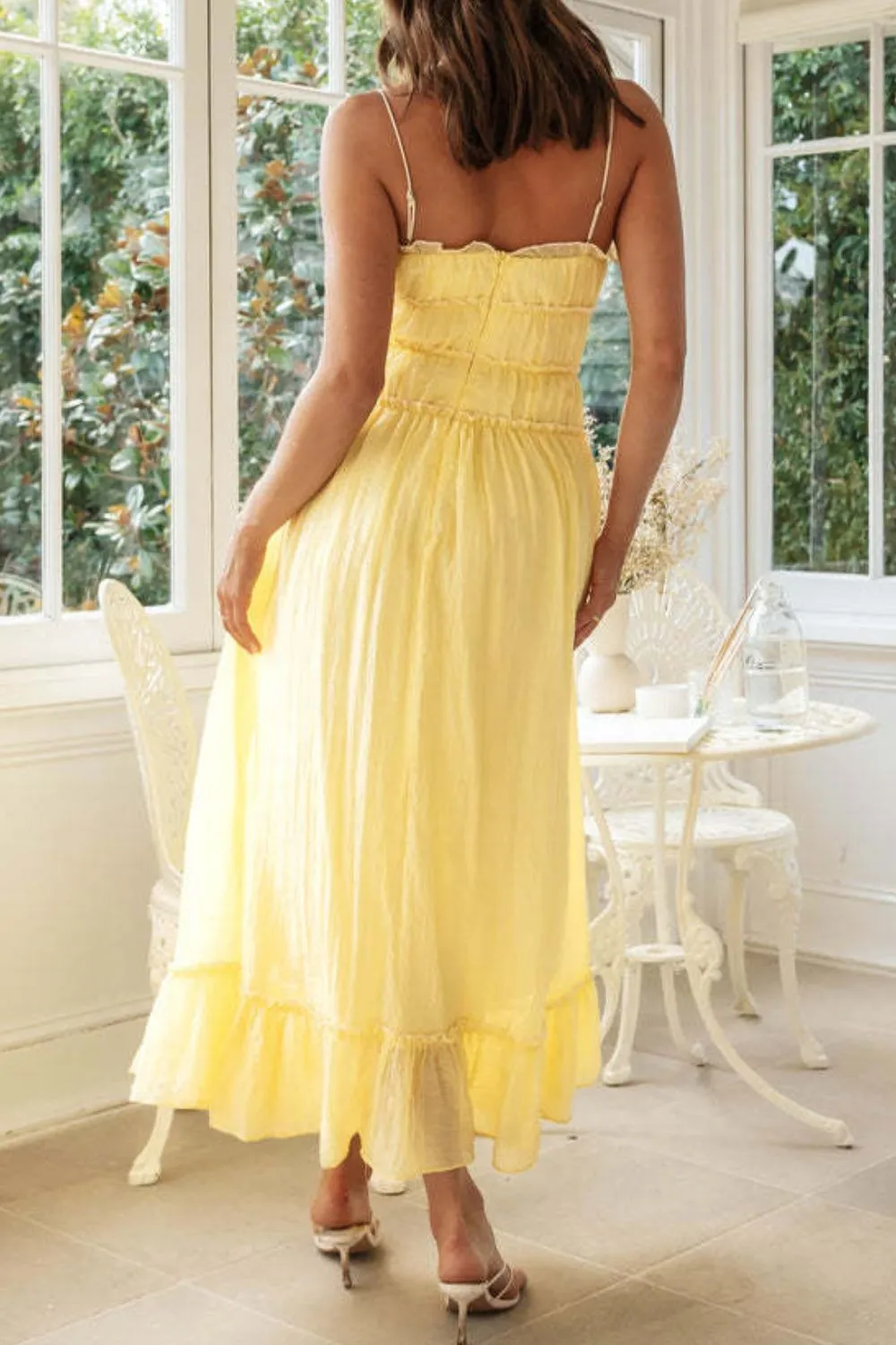 Frill Tied Front Midi Cami Dress - Image 14