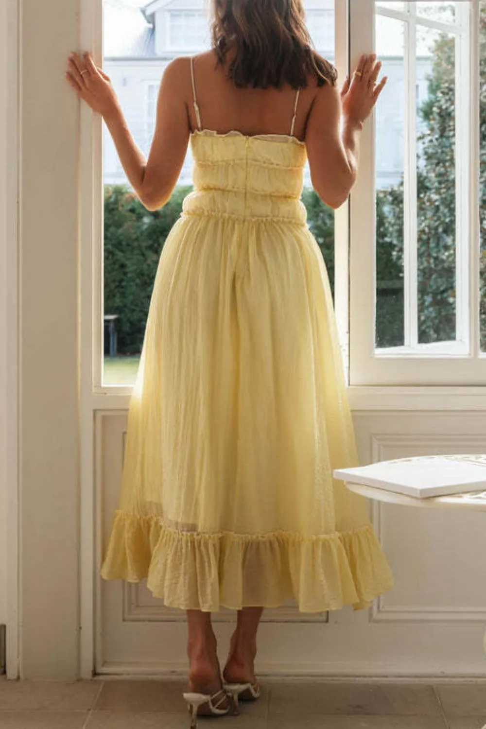Frill Tied Front Midi Cami Dress - Image 16