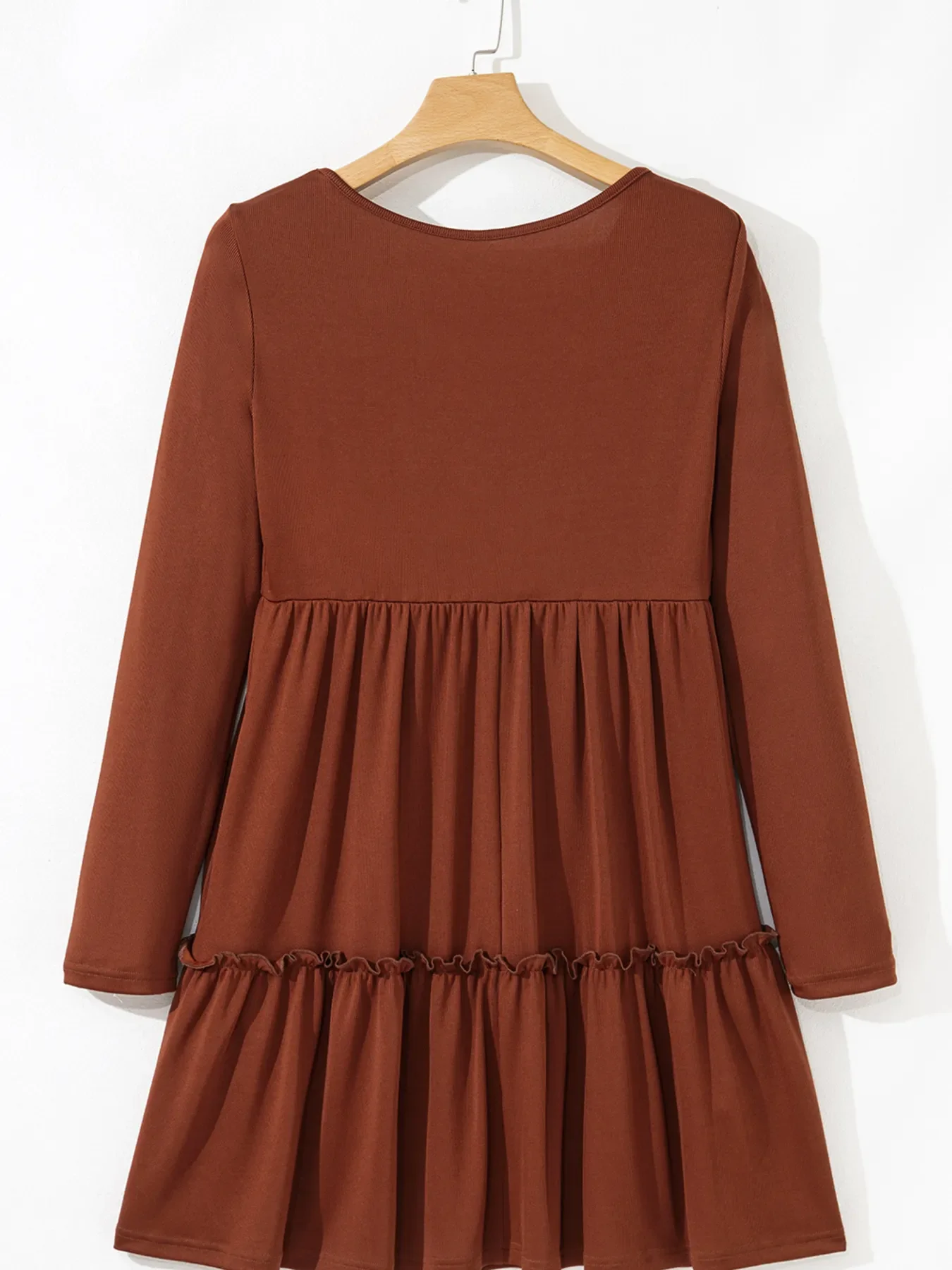 Frill Tiered Long Sleeve Mini Dress - Image 8