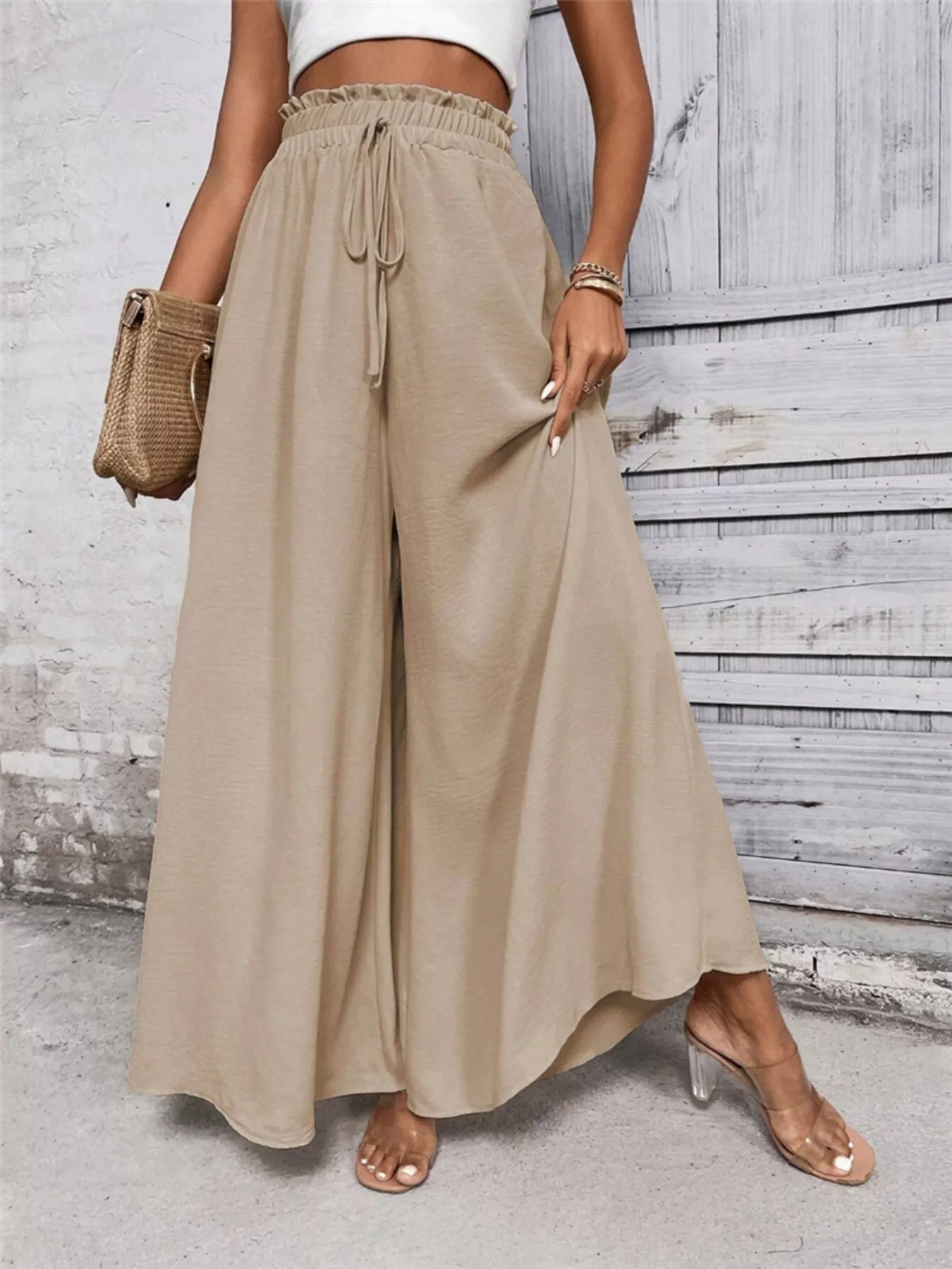 Frill Wide Leg Pants - Image 11
