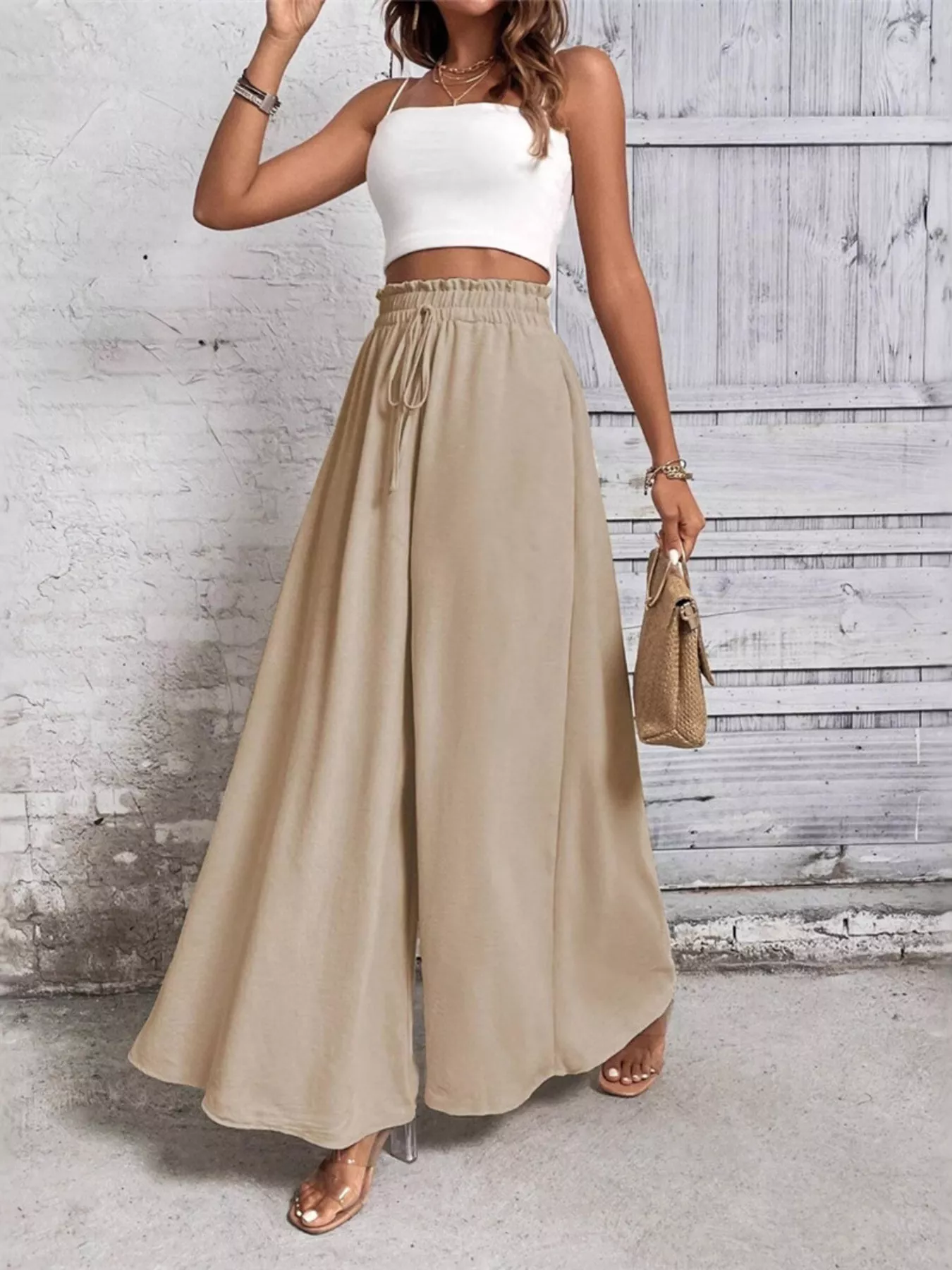 Frill Wide Leg Pants - Image 15