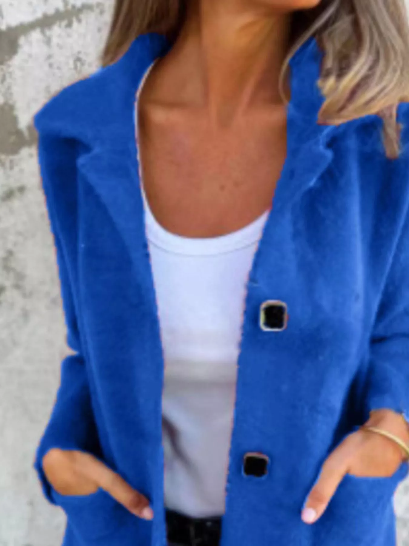 Full Size Button-Down Long Sleeve Longline Coat Plus Size - Image 14
