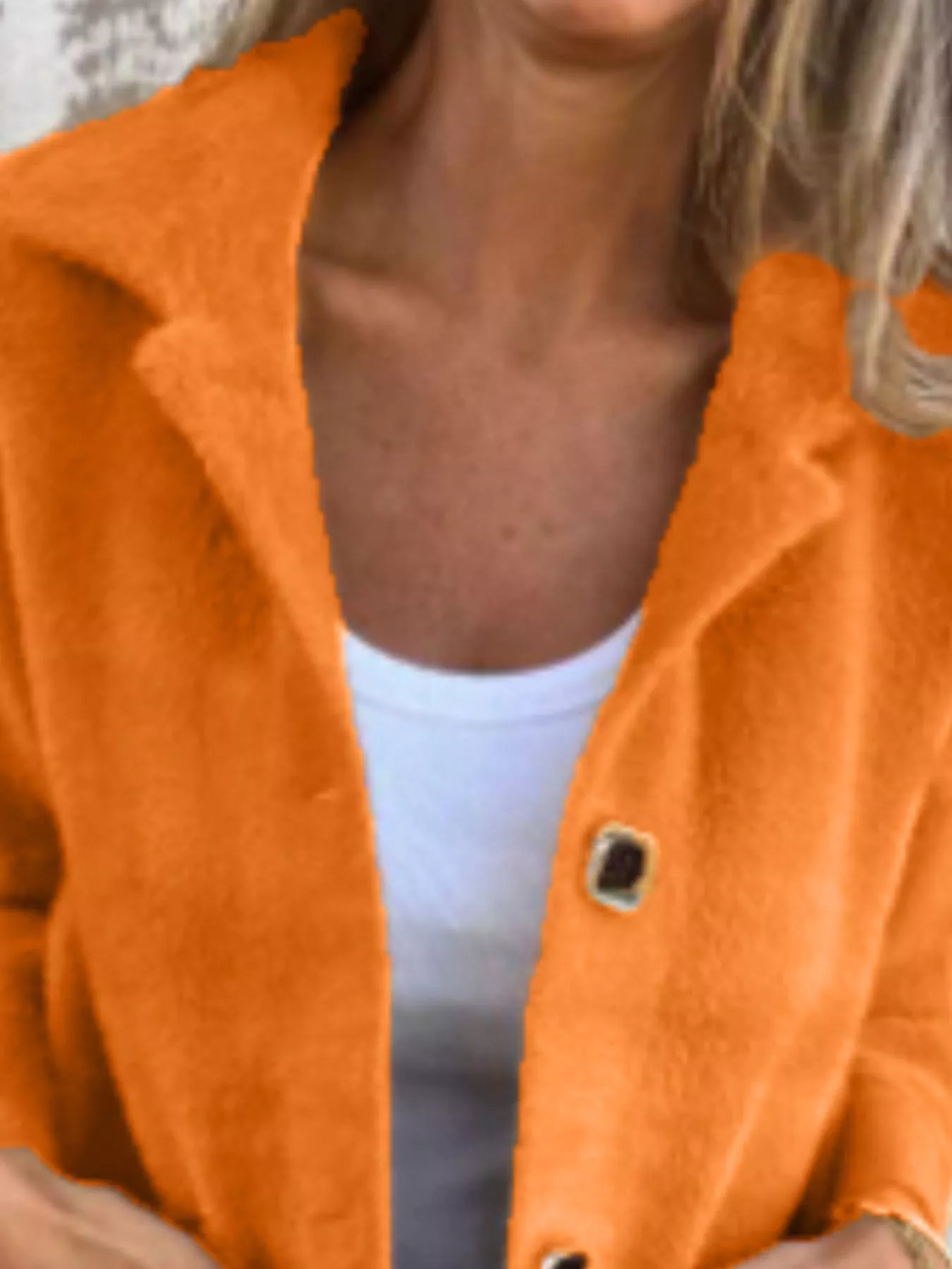 Full Size Button-Down Long Sleeve Longline Coat Plus Size - Image 6