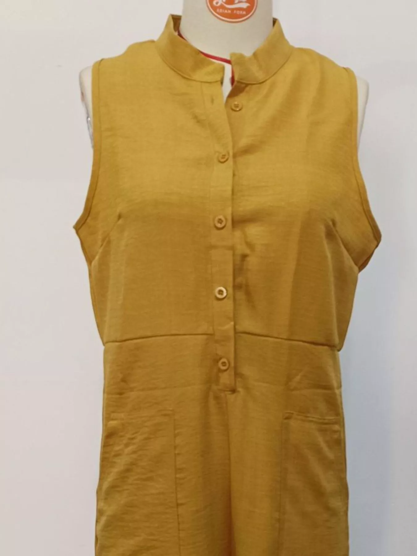 Full Size Button Front Sleeveless Jumpsuit Plus Size - Image 15
