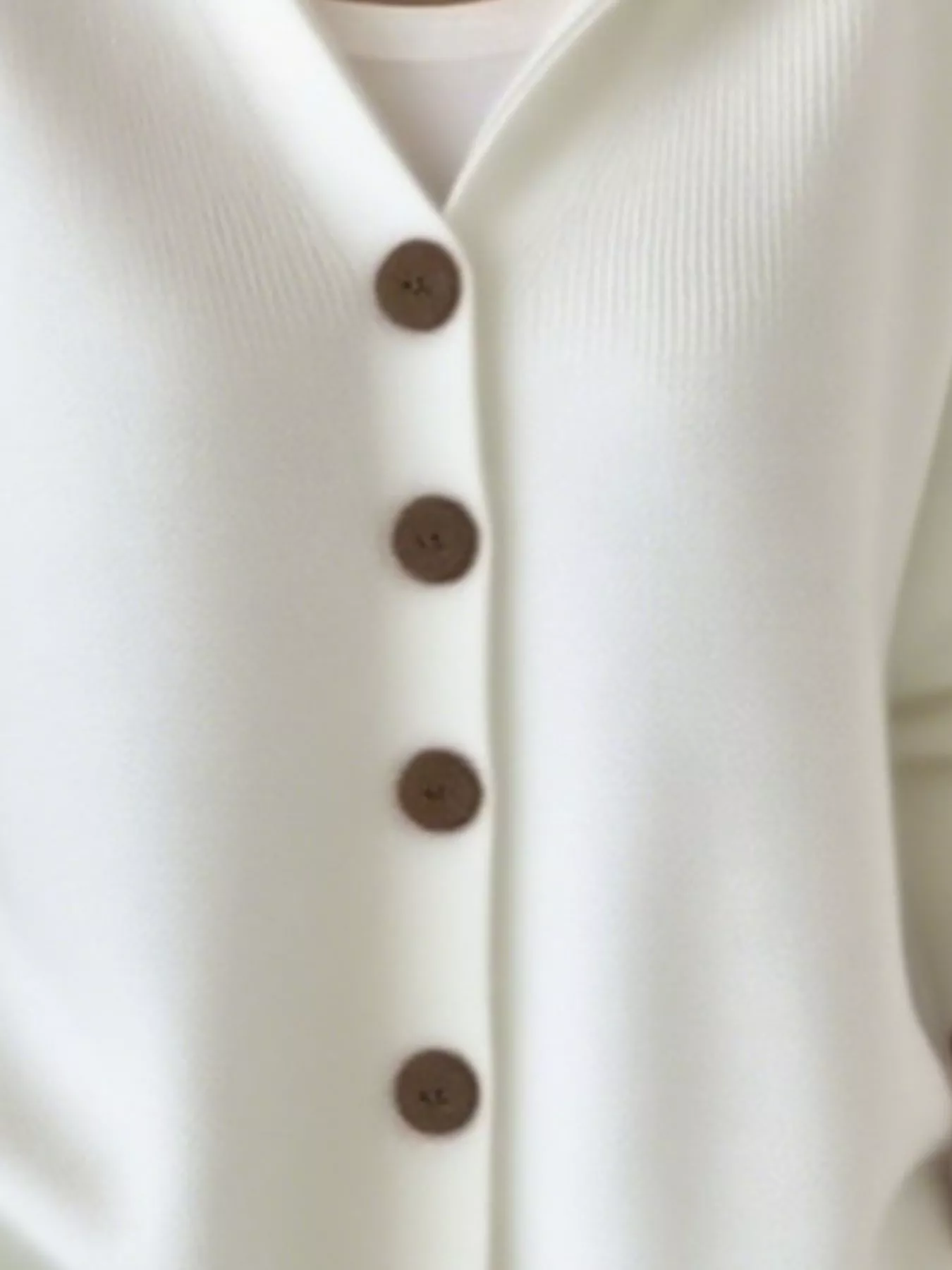 Full Size Button Up Long Sleeve Cardigan Plus Size - Image 20
