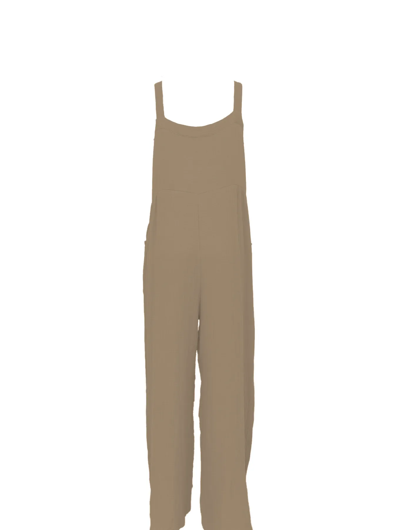 Full Size Casual Wide Leg Textured Overalls Plus Size - Image 10